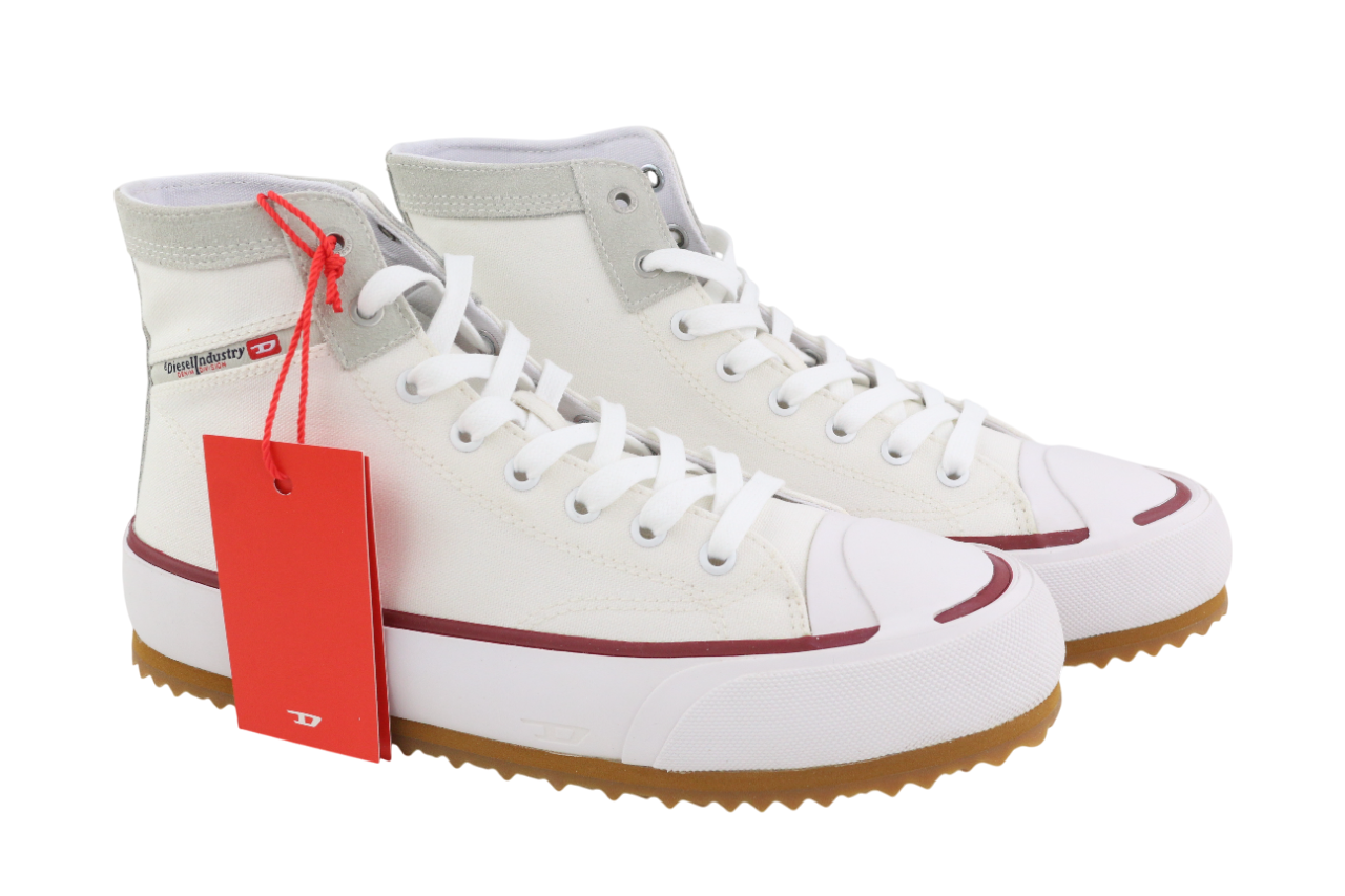 DIESEL S-Principia Mid vyriški sportbačiai, EU42, balti, suvarstomi, RRP 185 € 