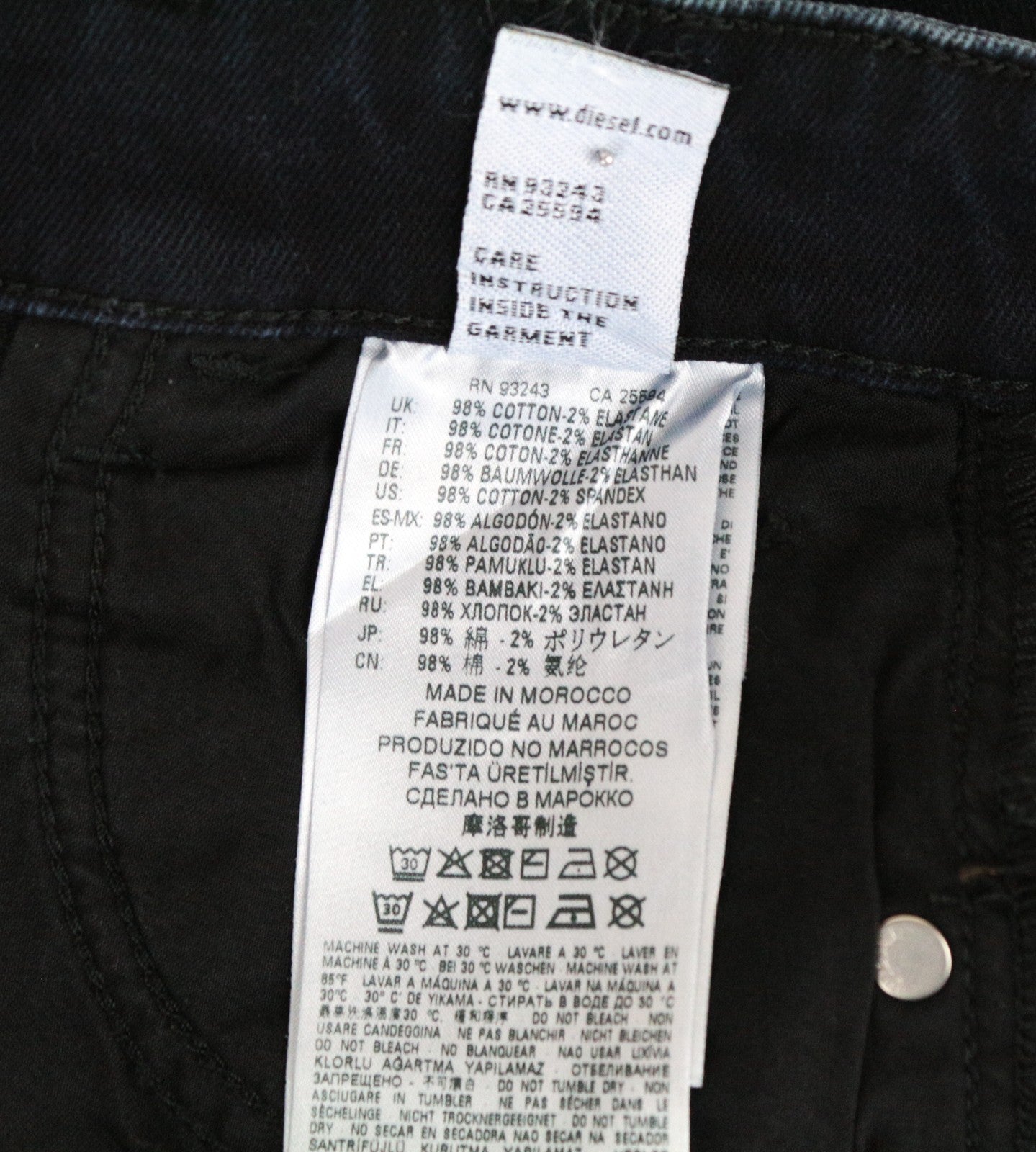 DIESEL D-Eiselle 069GL moteriški W24/L30 mėlyni, tiesaus kirpimo, tamprūs džinsai 