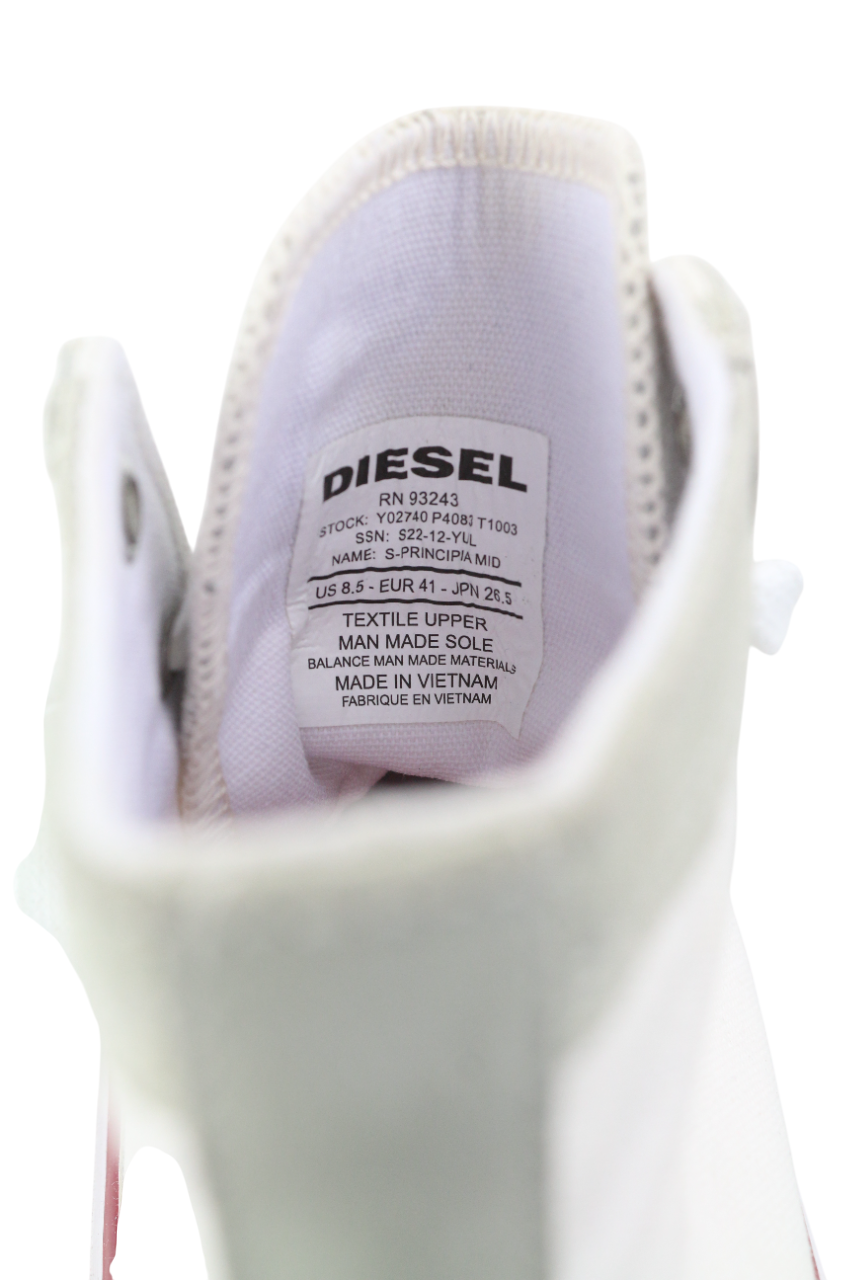 DIESEL S-Principia Mid vyriški sportbačiai, EU41, aukštakulniai su raišteliais, RRP 185 €