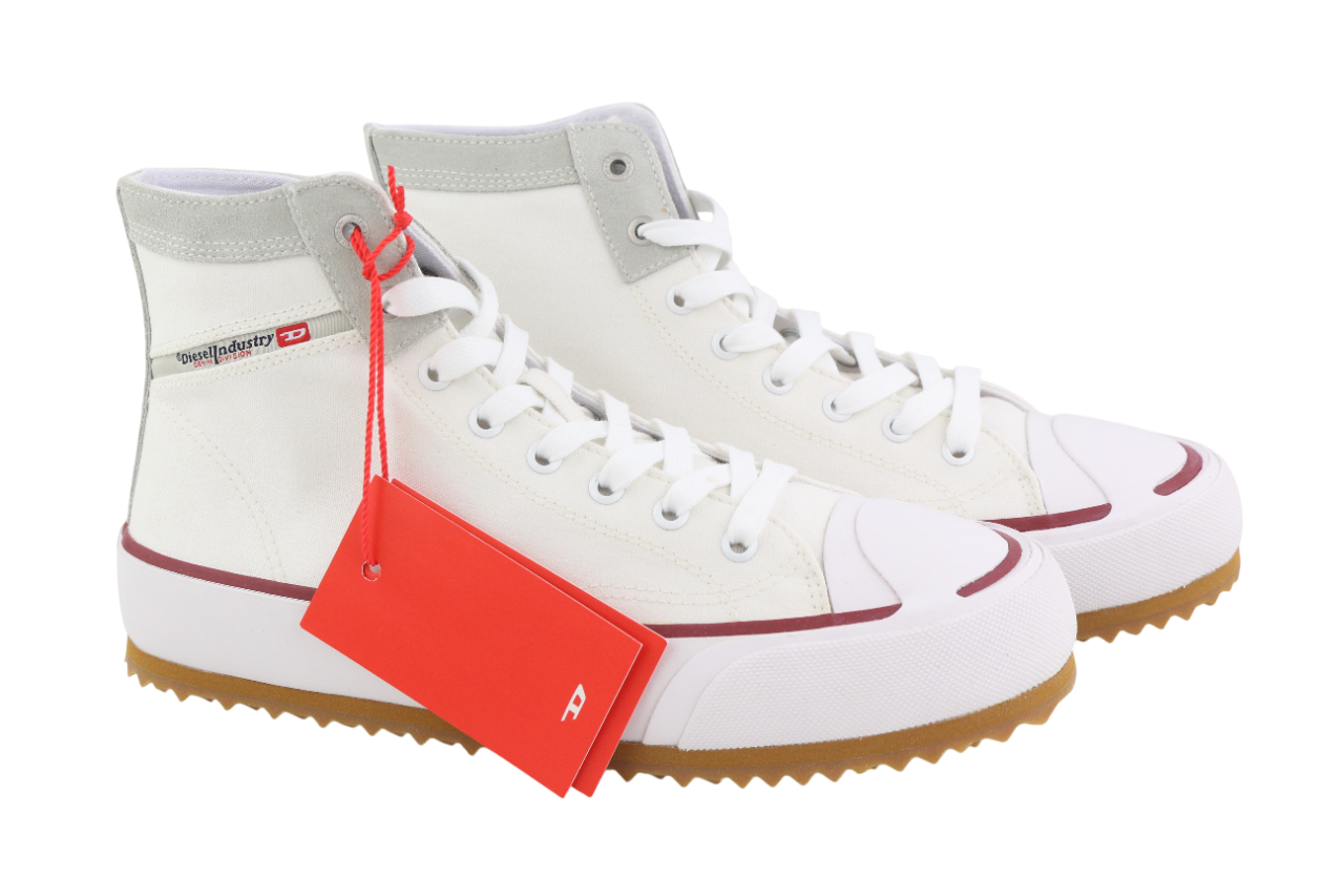 DIESEL S-Principia Mid vyriški sportbačiai, EU43, balti, aukštakulniai, RRP 185 € 