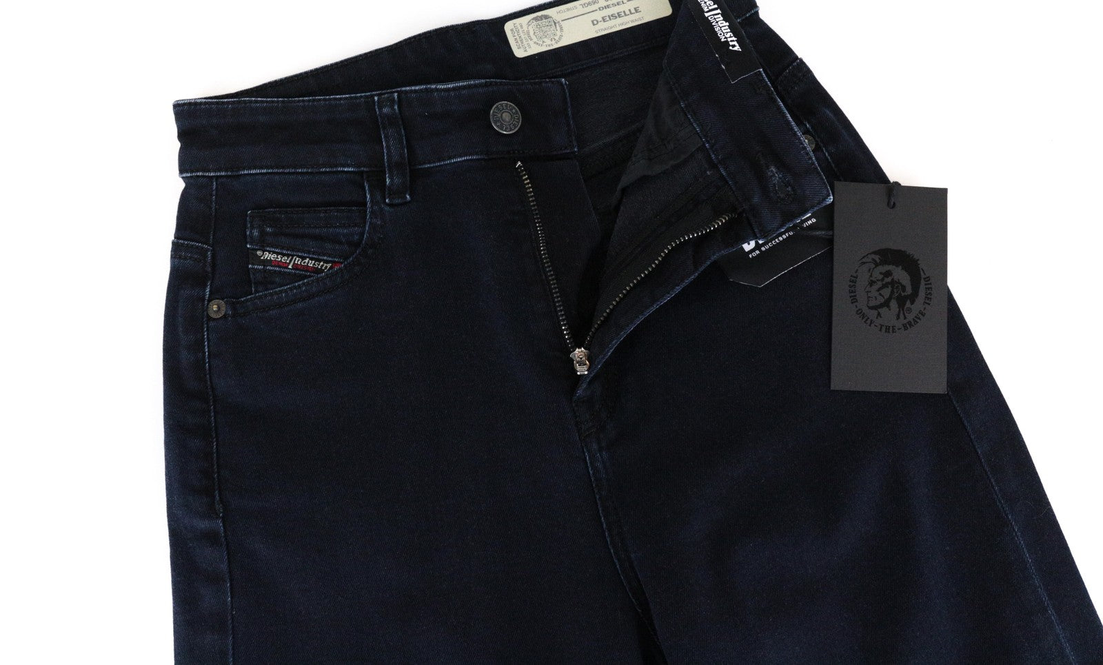 DIESEL D-Eiselle 069GL moteriškos džinsinės kelnės W25 L30 tamsiai mėlynos, tamprios, tiesaus kirpimo kelnės 
