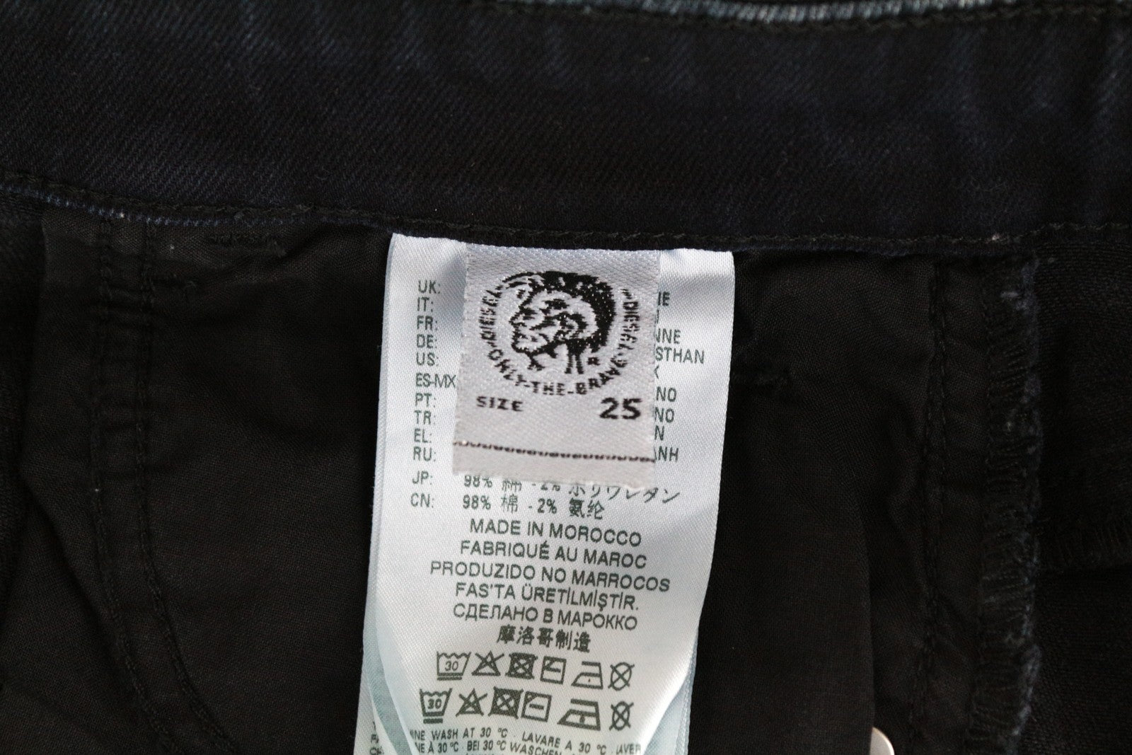 DIESEL D-Eiselle 069GL moteriškos džinsinės kelnės W25 L30 tamsiai mėlynos, tamprios, tiesaus kirpimo kelnės 