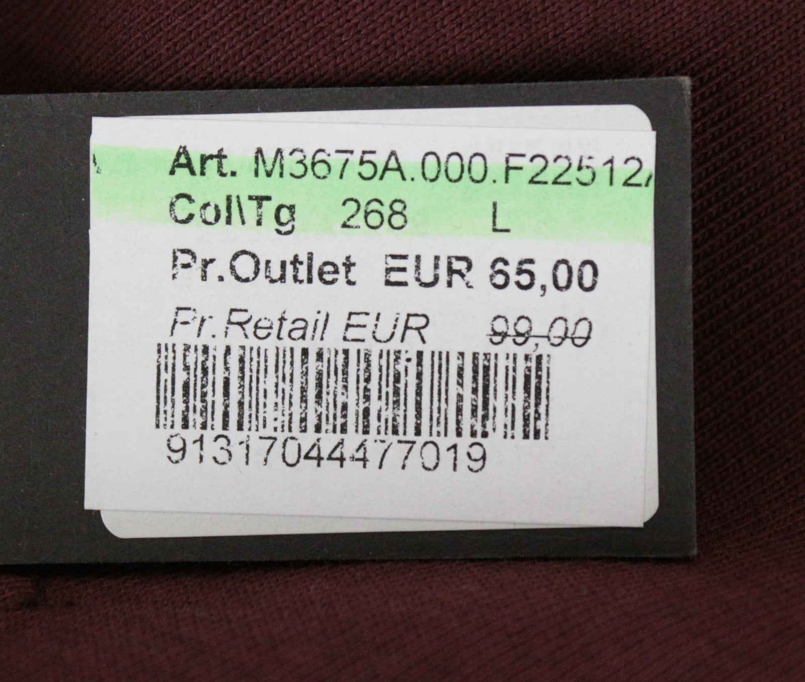 REPLAY vyriškas džemperis L dydžio bordo spalvos medvilninis megztinis su logotipu ilgomis rankovėmis 