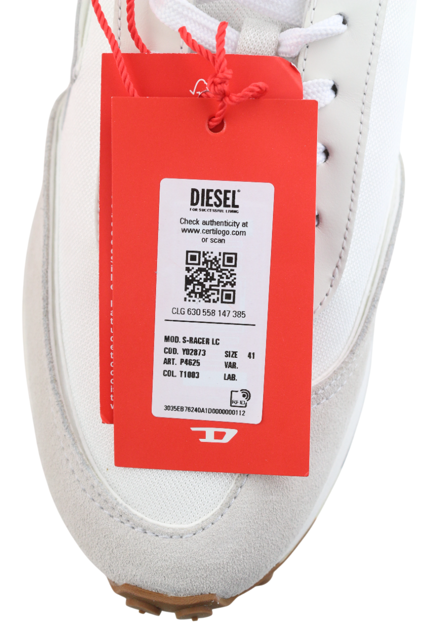 DIESEL S-Racer-Lc vyriški sportbačiai EU41 su zomša ir odinėmis detalėmis, rekomenduojama kaina – 195 € 