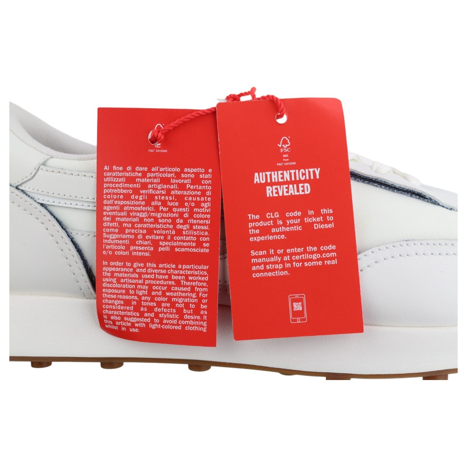 DIESEL S-Racer LC vyriški sportbačiai, balti, zomšos ir odos, 45 €, rekomenduojama kaina – 195 €