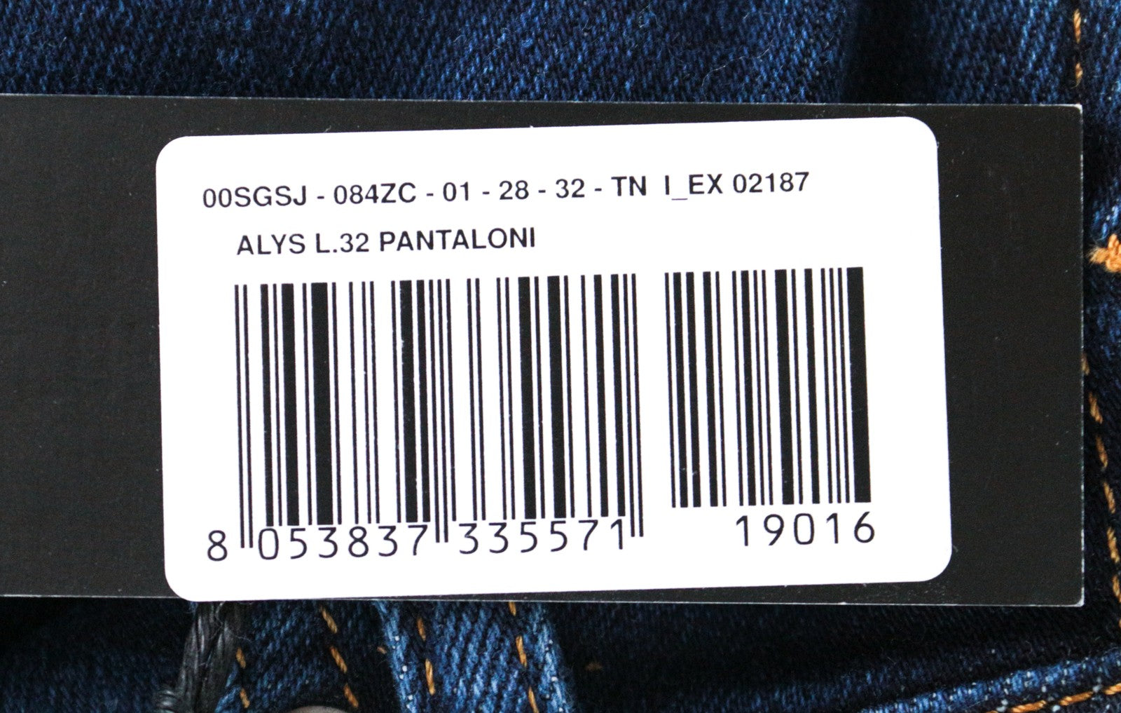 DIESEL Alys 084ZC moteriški džinsai W28/L32 mėlyni, skalbtos medvilnės tamprūs, tiesūs 