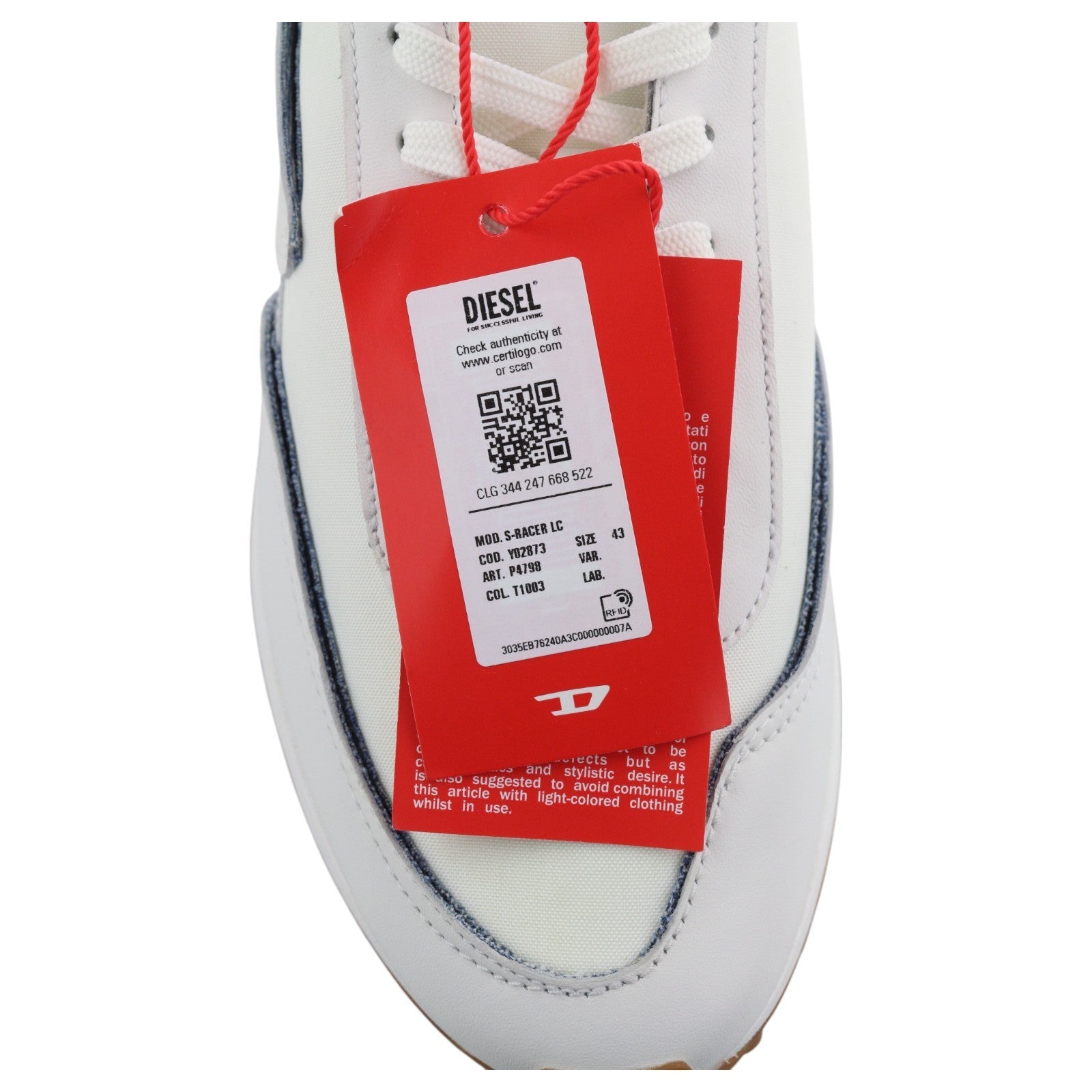 DIESEL S-Racer LC vyriški sportbačiai, balti, zomšiniai, žemakulniai, EU43, kaina – 195 € 