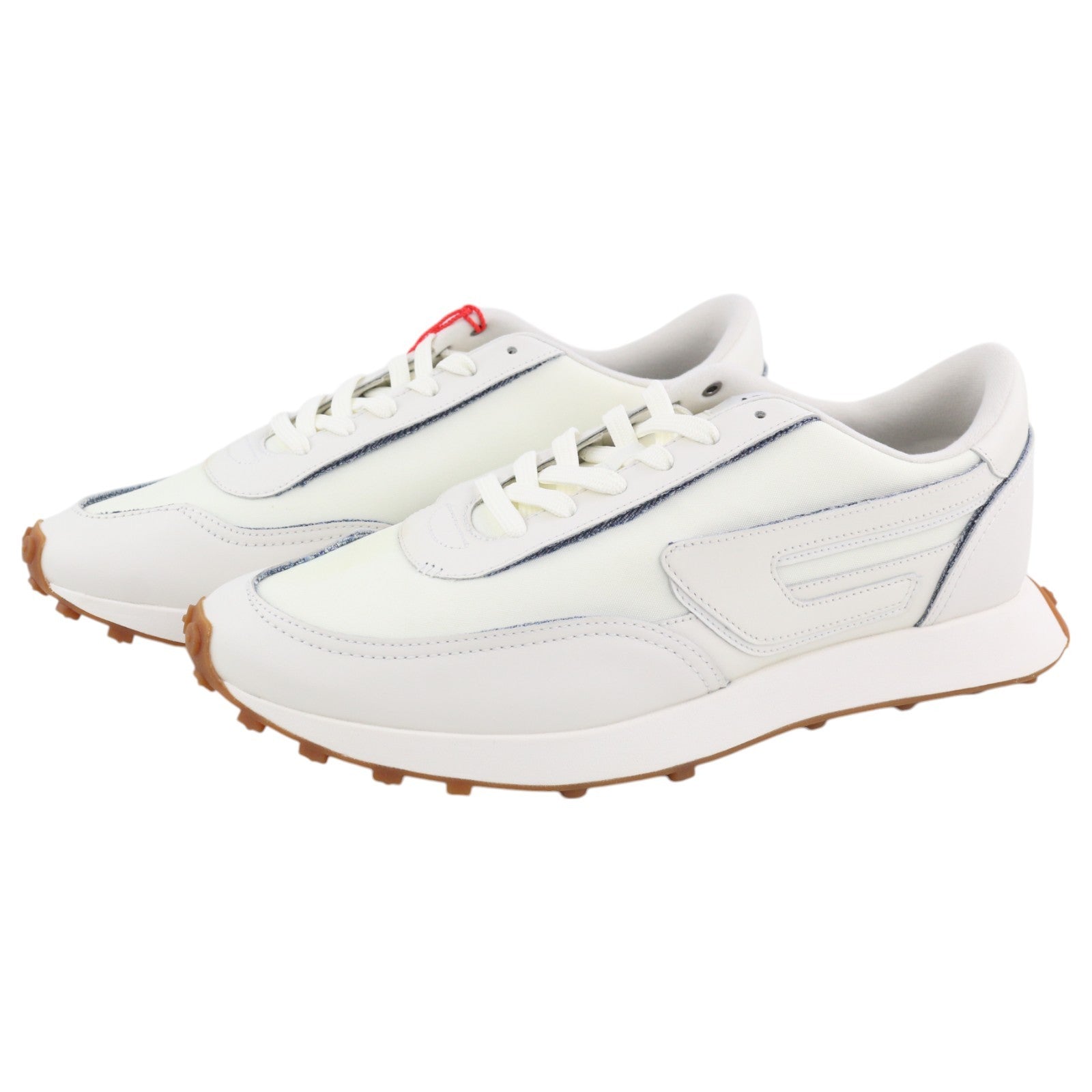 DIESEL S-Racer LC vyriški sportbačiai, balti, zomšiniai, žemakulniai, EU43, kaina – 195 € 