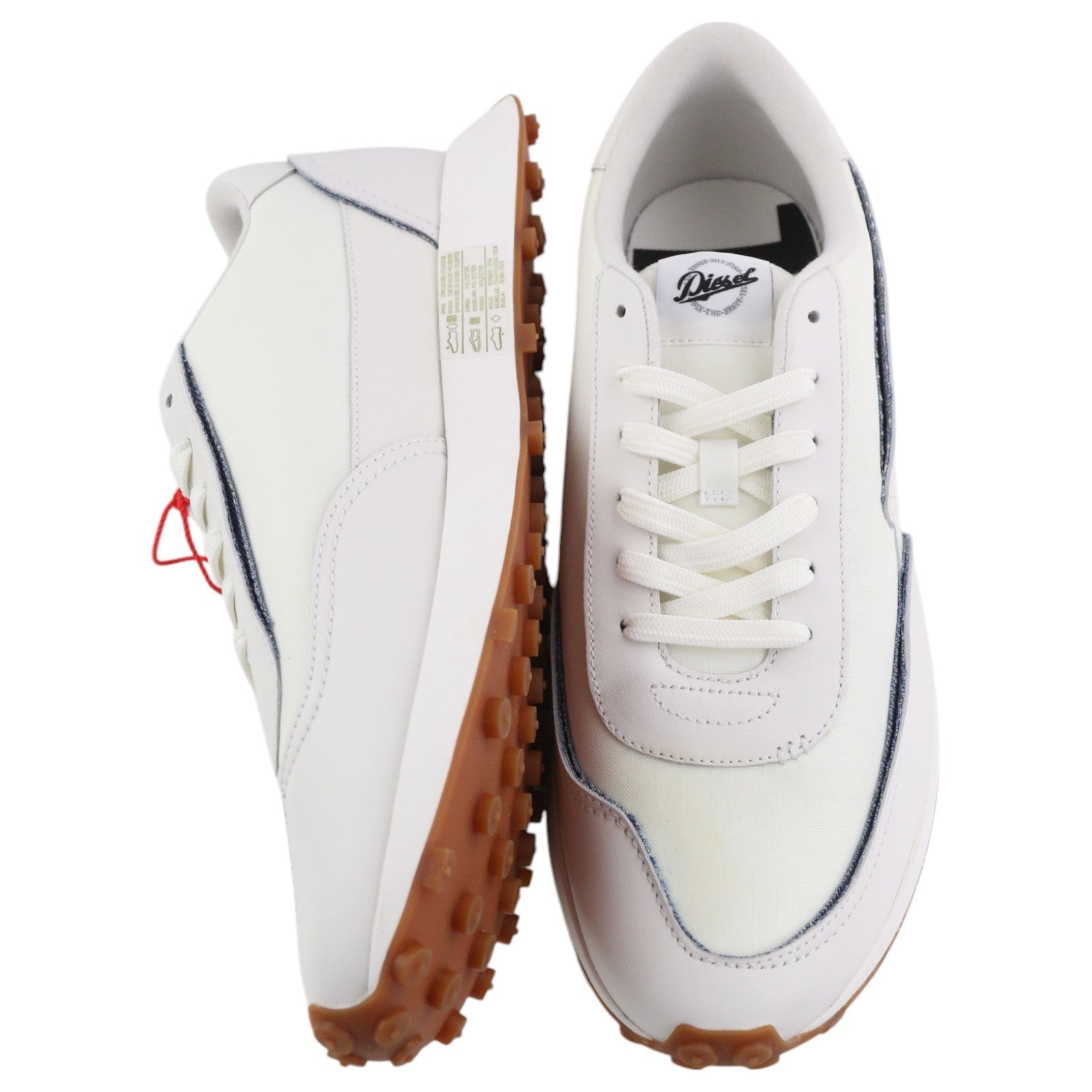 DIESEL S-Racer LC vyriški sportbačiai, balti, zomšiniai, žemakulniai, EU43, kaina – 195 € 