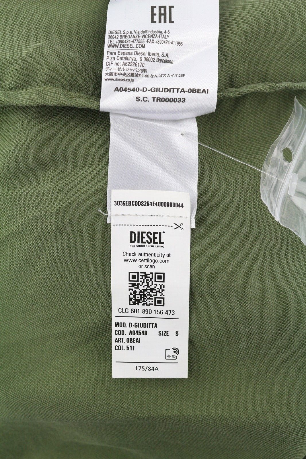 DIESEL D-Giuditta moteriška suknelė S dydžio, žalia, be rankovių, sarafaniška suknelė su detale (RRP295)