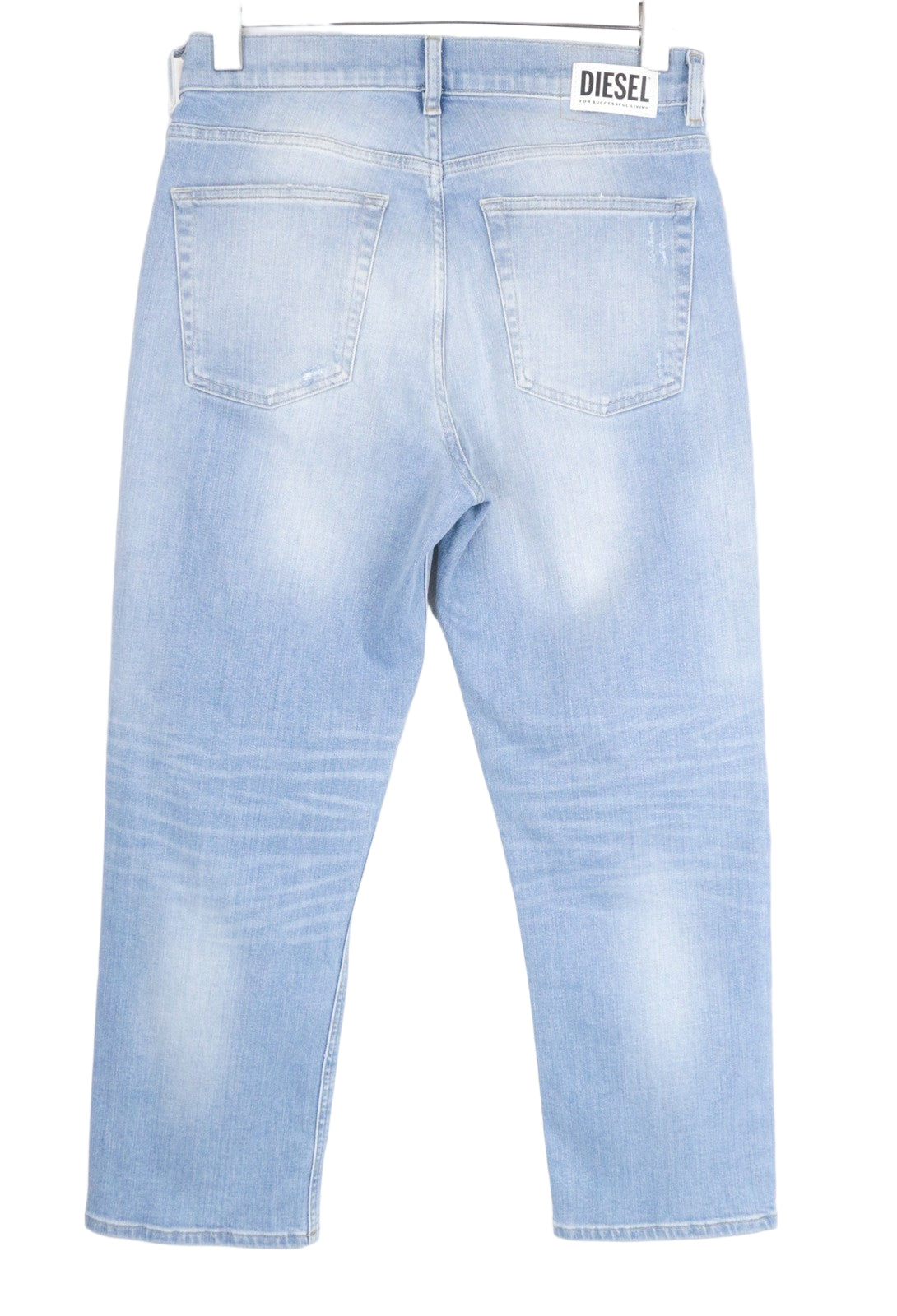 DIESEL Aryel 0890D moteriški šviesiai mėlyni tiesūs džinsai W27 L32, dirbtinio kirpimo 