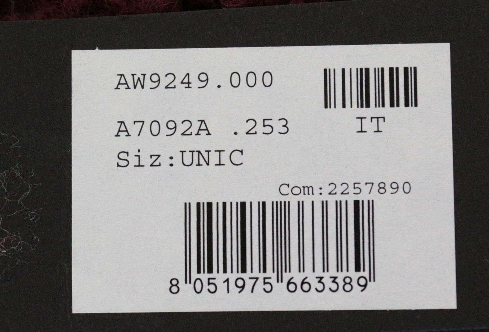 REPLAY moteriškas OS šalikas burgundiško vyno spalvos vilnos mišinio megztas rudens/žiemos unisex 