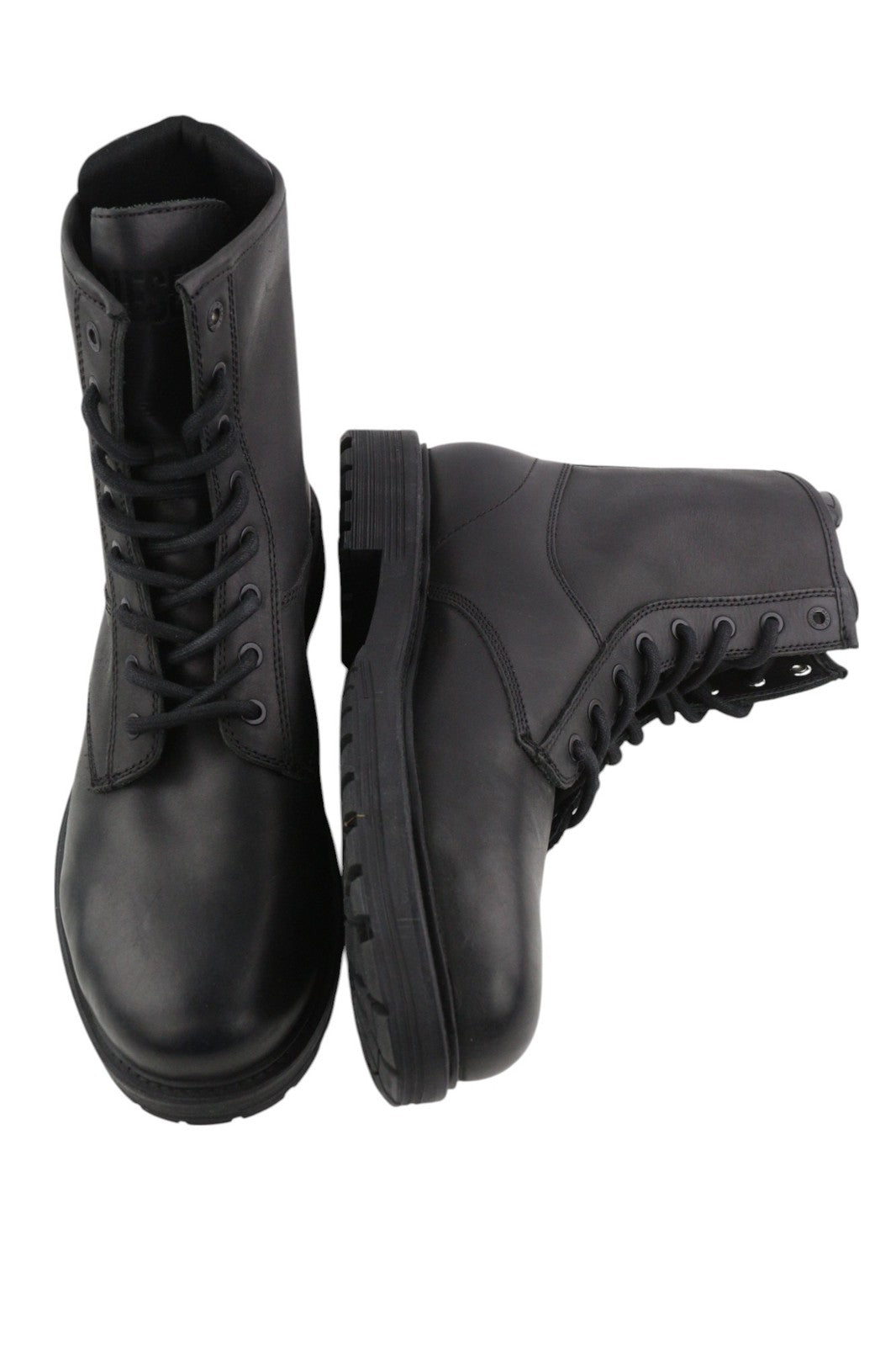 DIESEL D-Alabhama CB vyriški aulinukai, juodi, odiniai, vidutinio ūgio, su raišteliais, EU44, RRP 295 € 