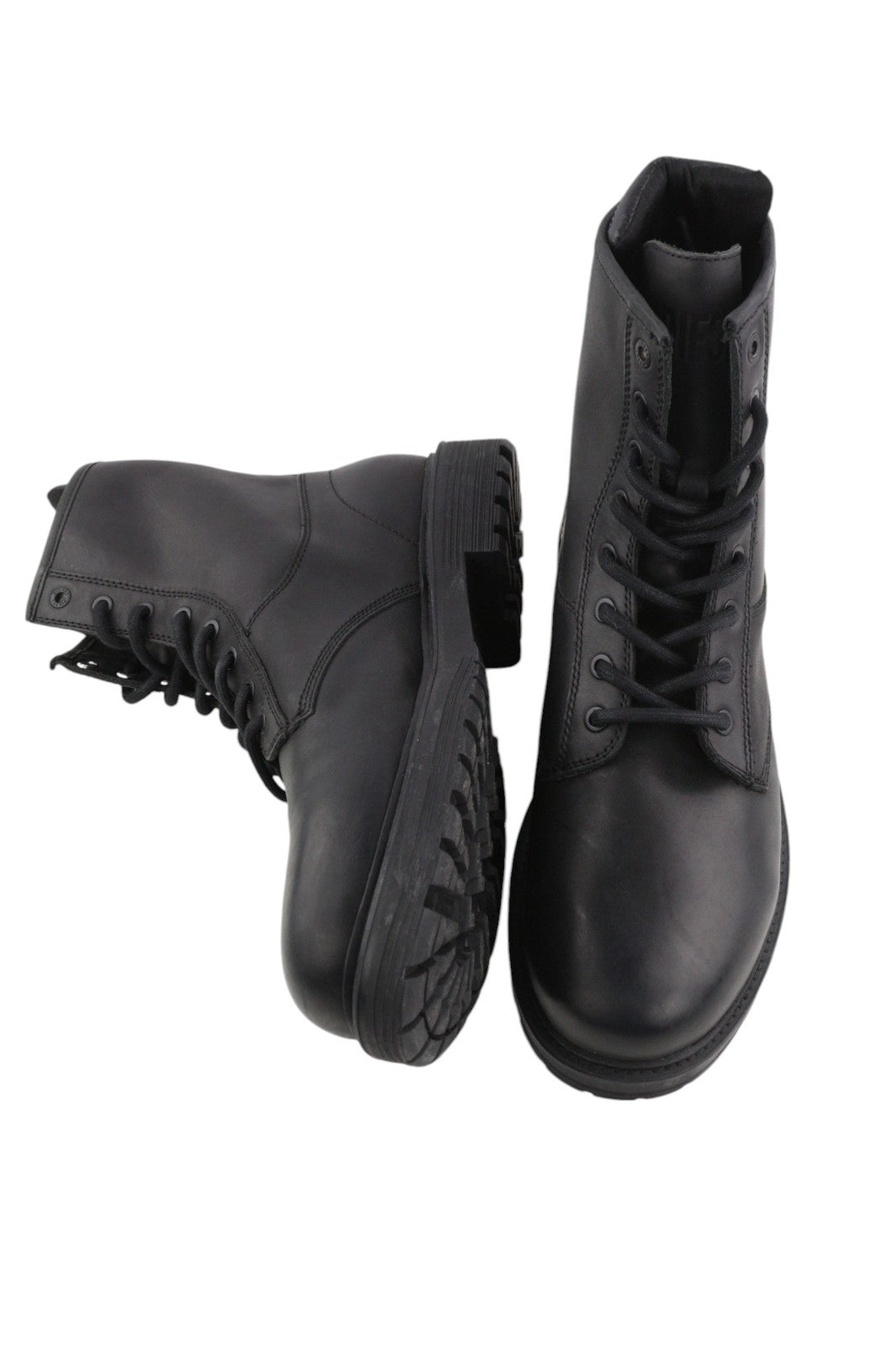 DIESEL D-Alabhama CB vyriški aulinukai, juodi, odiniai, vidutinio ūgio, su raišteliais, EU44, RRP 295 € 