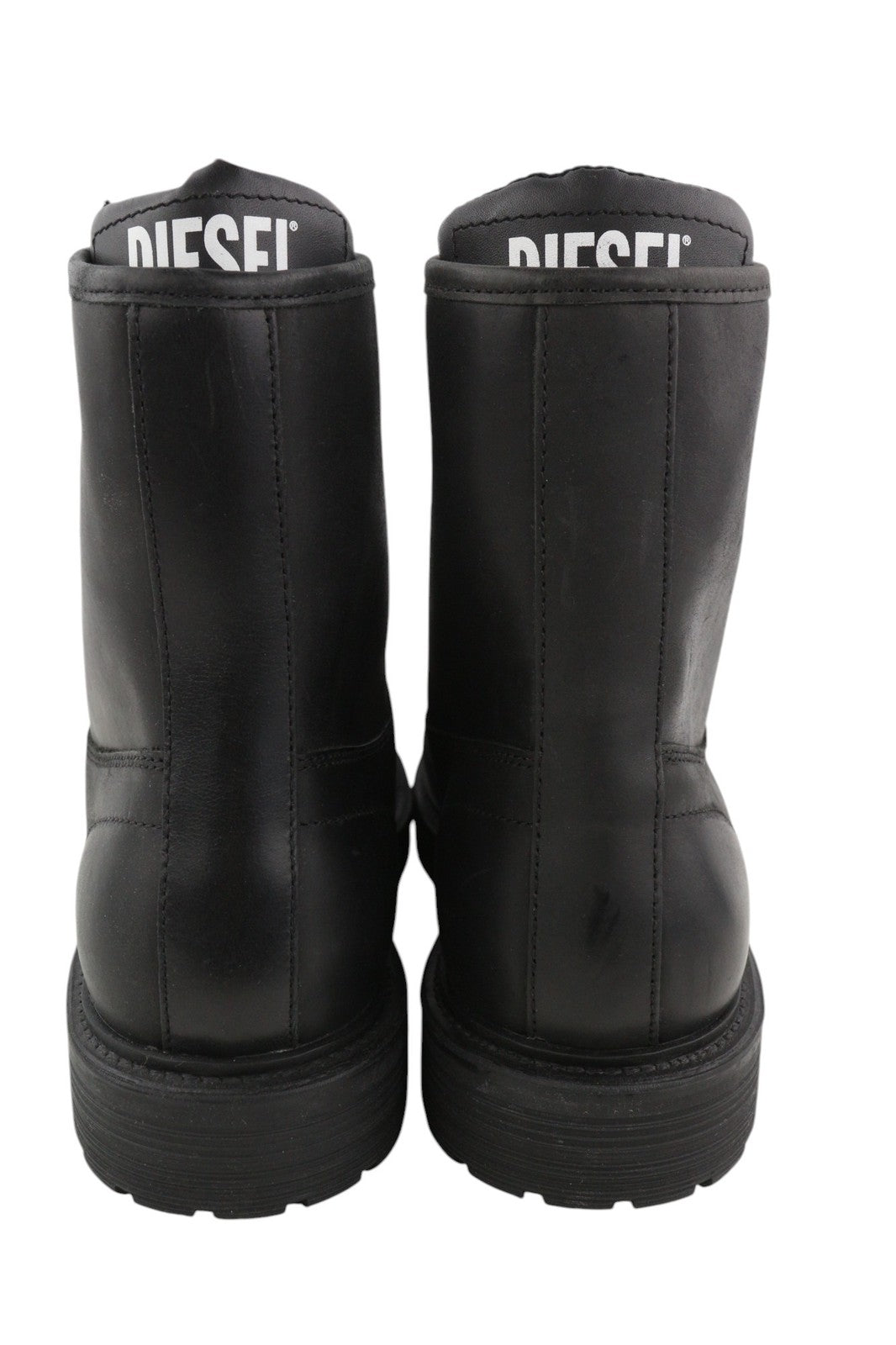 DIESEL D-Alabhama CB vyriški aulinukai, juodi, odiniai, vidutinio ūgio, su raišteliais, EU44, RRP 295 € 