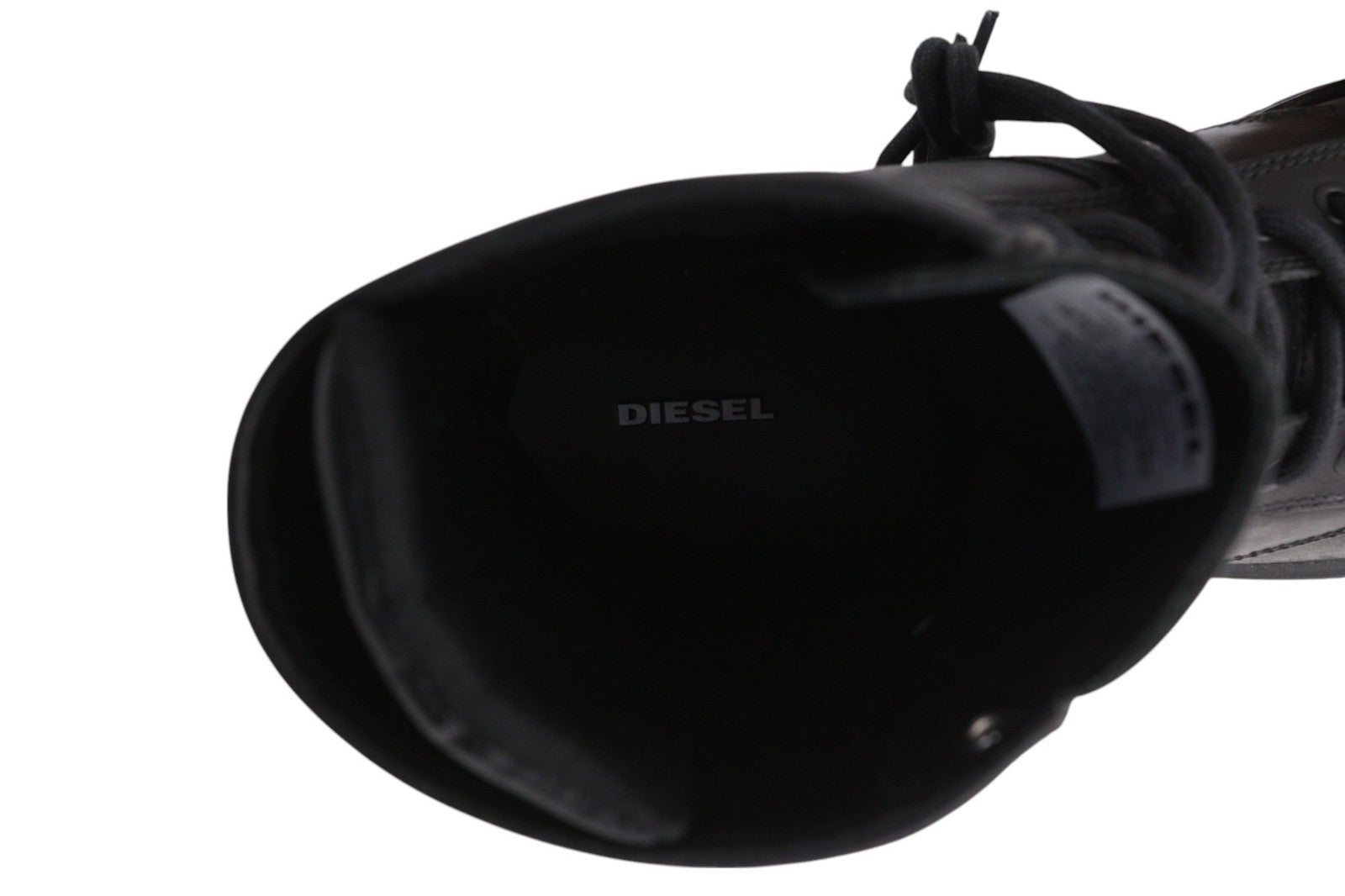 DIESEL D-Alabhama CB vyriški batai, juodi, odiniai, vidutinio ūgio, 45 €, RRP 295, migdolų nosis