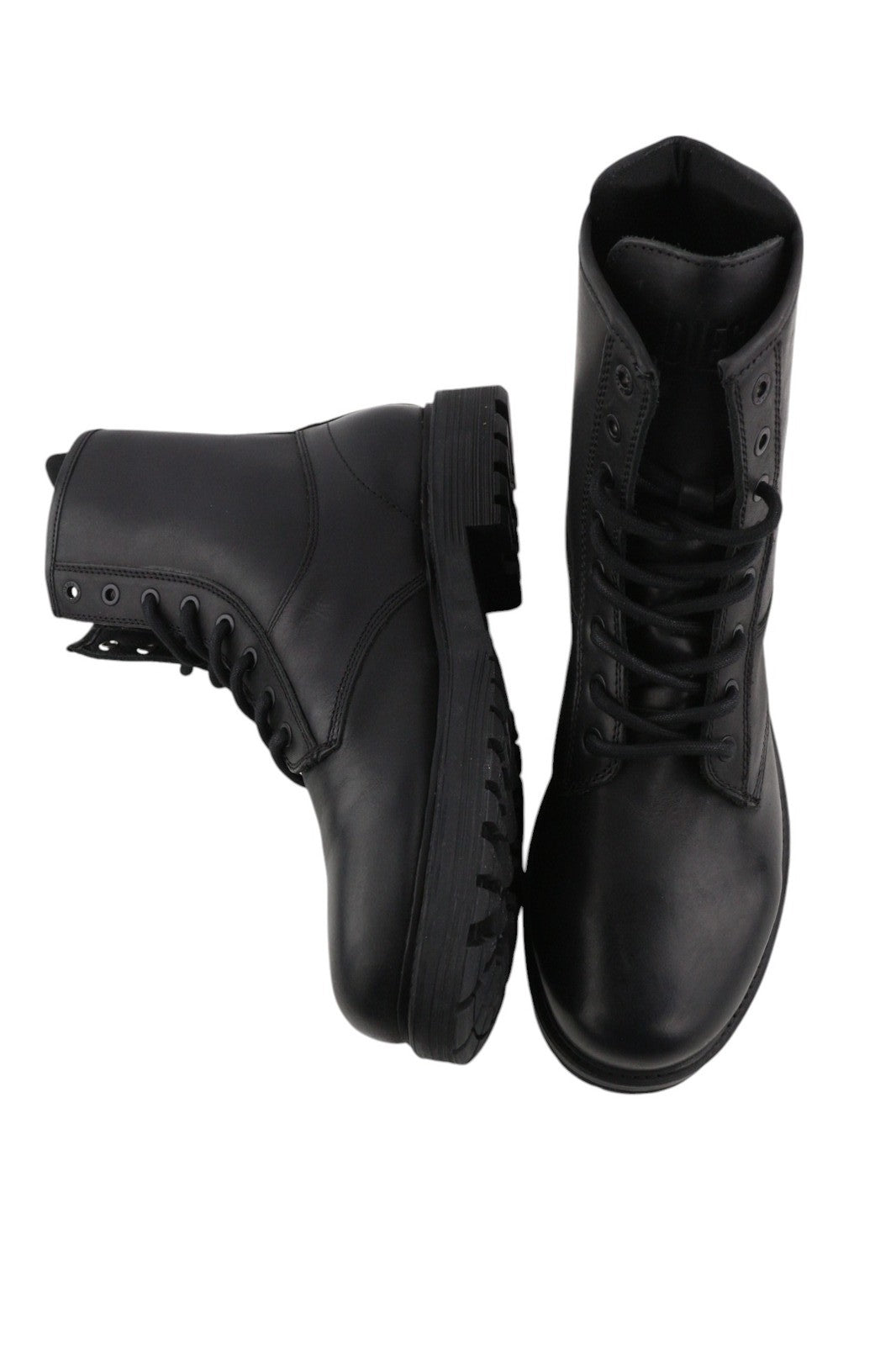 DIESEL D-Alabhama CB vyriški batai, juodi, odiniai, vidutinio ūgio, 45 €, RRP 295, migdolų nosis