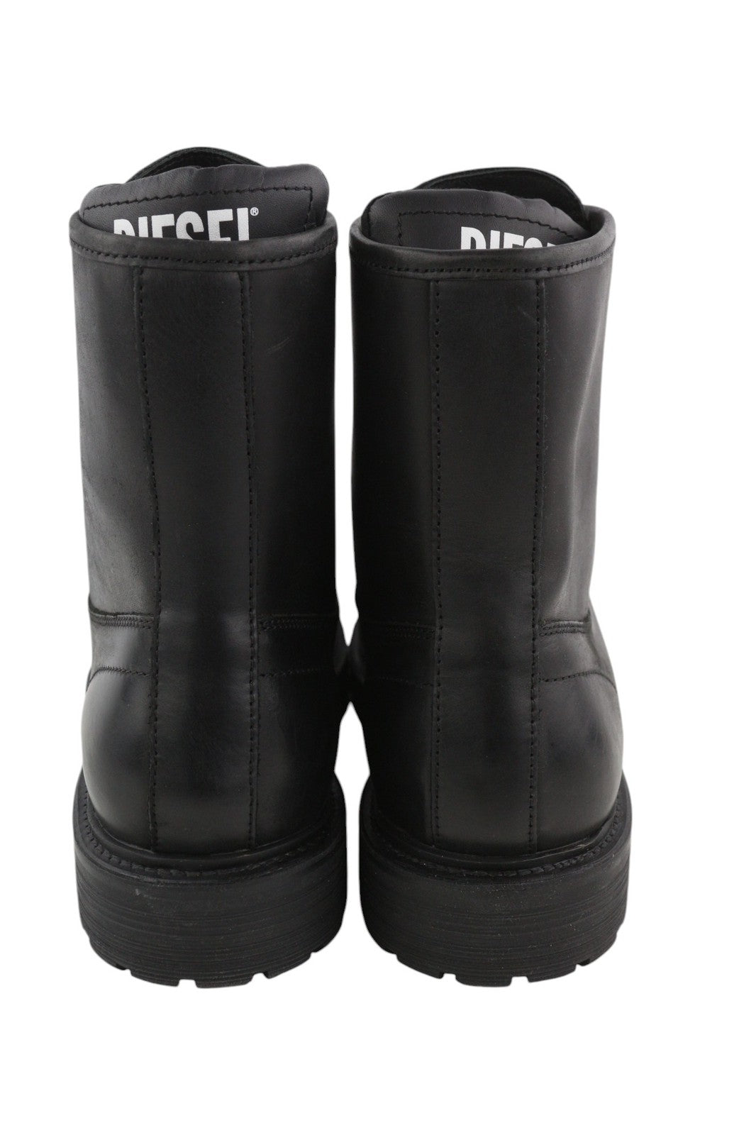 DIESEL D-Alabhama CB vyriški batai, juodi, odiniai, vidutinio ūgio, 45 €, RRP 295, migdolų nosis