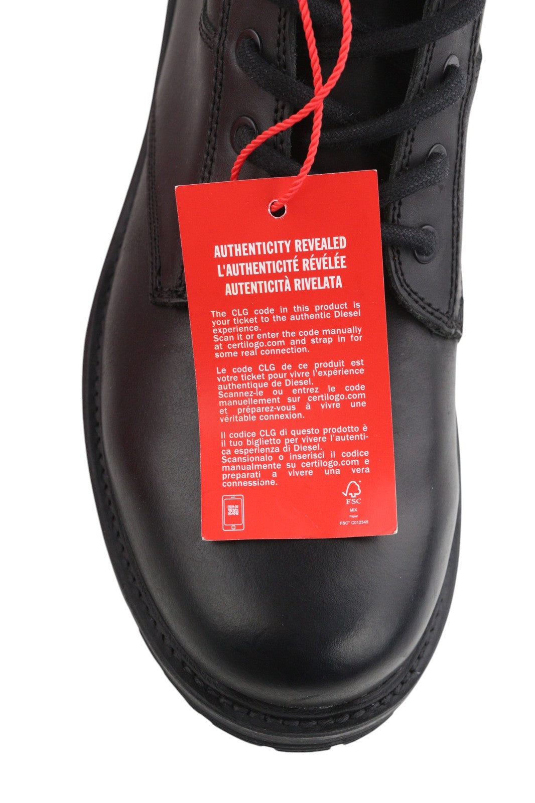 DIESEL D-Alabhama CB vyriški batai, juodi odiniai, vidutinio ūgio, suvarstyti, EU45, RRP 295 € 