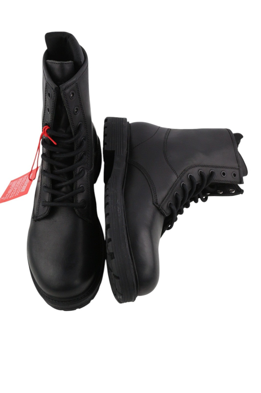 DIESEL D-Alabhama CB vyriški batai, juodi odiniai, vidutinio ūgio, suvarstyti, EU45, RRP 295 € 