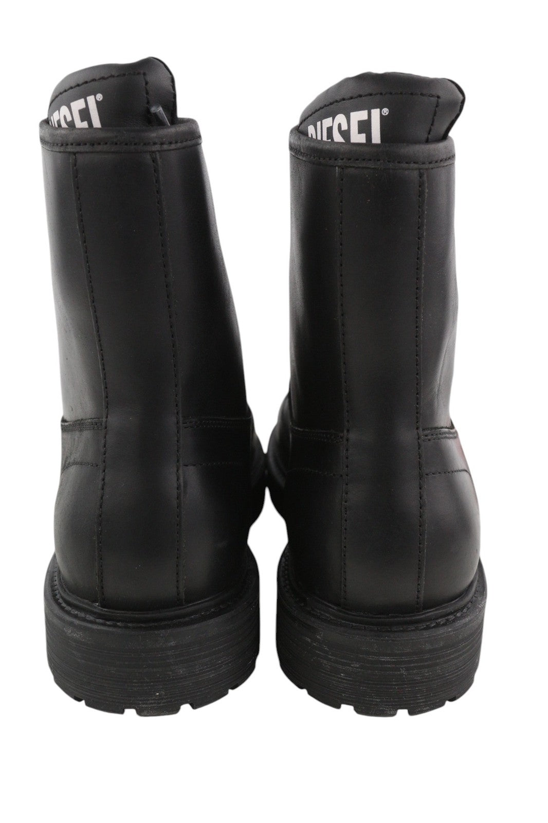 DIESEL D-Alabhama CB vyriški batai, juodi odiniai, vidutinio ūgio, suvarstyti, EU45, RRP 295 € 