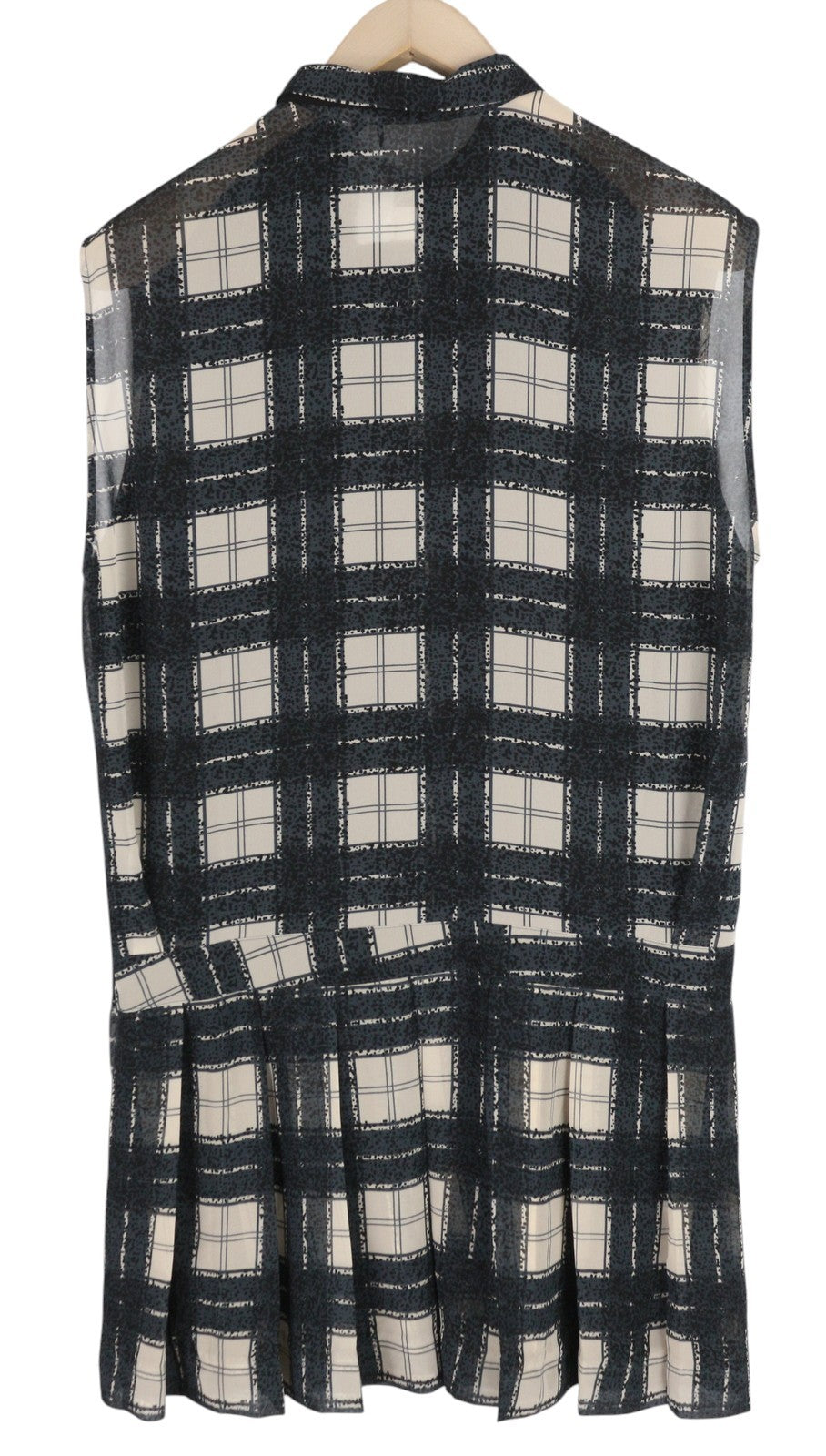 DIESEL D-Nedora moteriška suknelė L juoda be rankovių su raštuotomis sagomis ir logotipu 