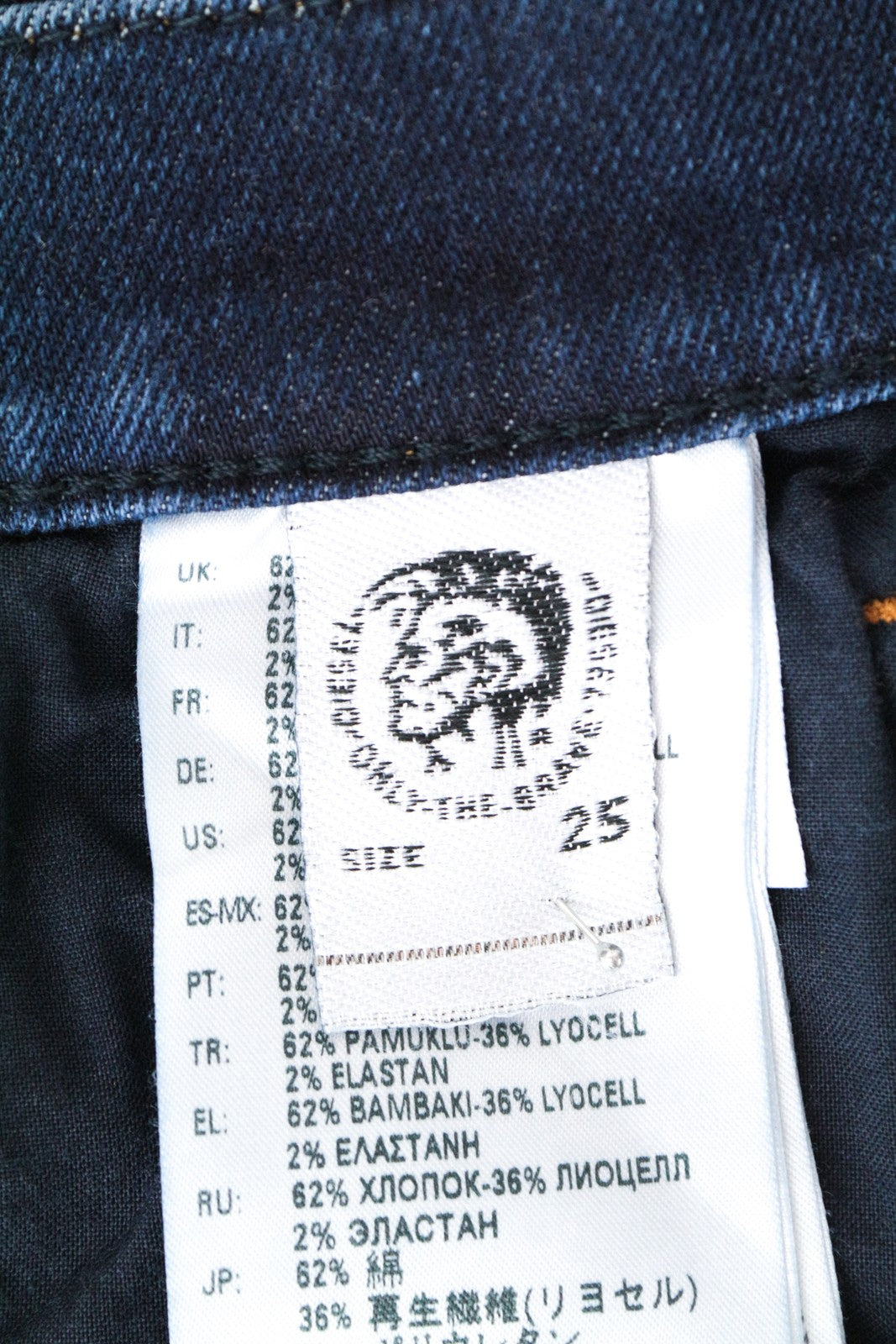 DIESEL Alys 084ZC moteriški W25 L32 tamprūs džinsai mėlyni, tiesaus kirpimo 