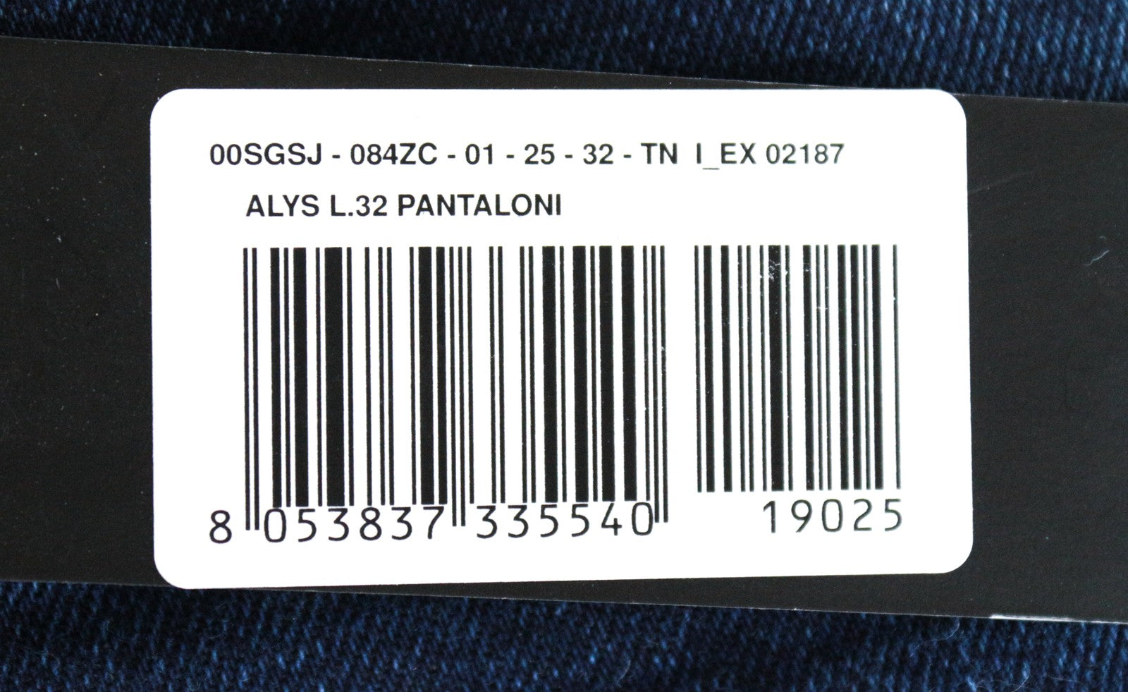 DIESEL Alys 084ZC moteriški W25 L32 tamprūs džinsai mėlyni, tiesaus kirpimo 