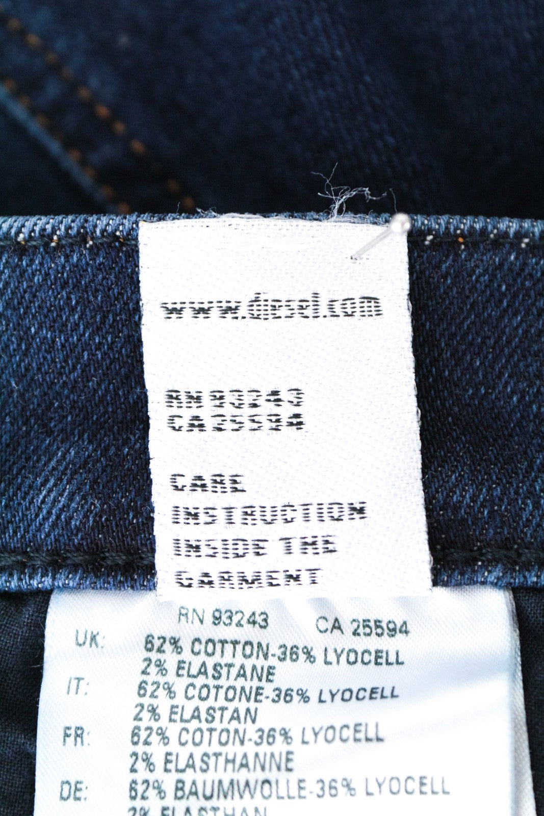 DIESEL Alys 084ZC moteriški W25 L32 tamprūs džinsai mėlyni, tiesaus kirpimo 