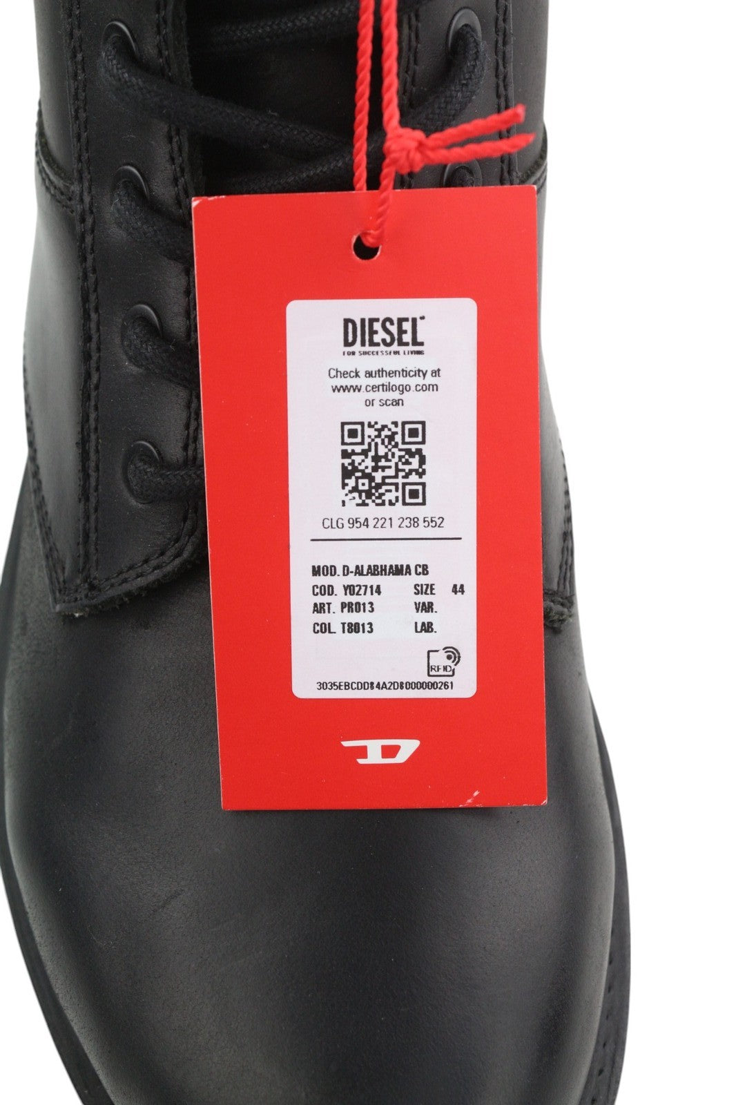 DIESEL D-Alabhama CB vyriški aulinukai, tamsios odos, 44 dydžio, vidutinio ūgio, RRP 295 €, migdolų nosis 