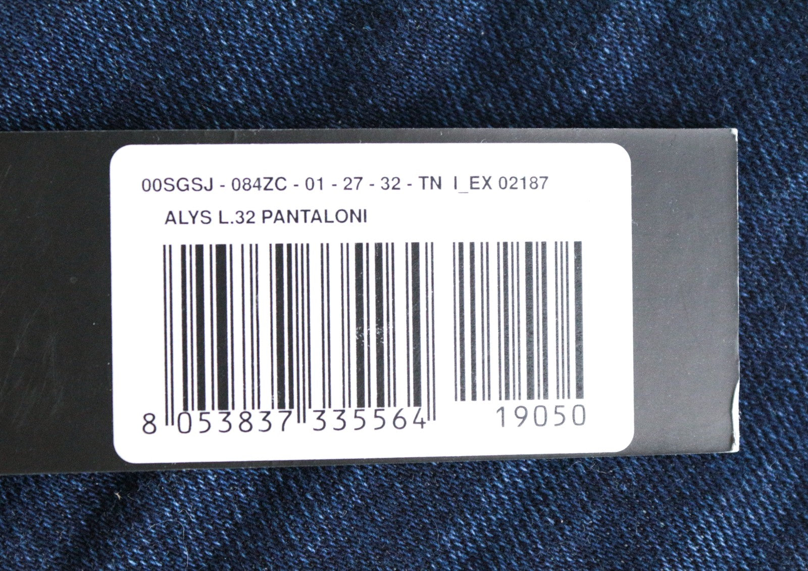 DIESEL Alys 084ZC moteriški W27 L32 mėlyni tiesaus kirpimo džinsai iš medvilnės