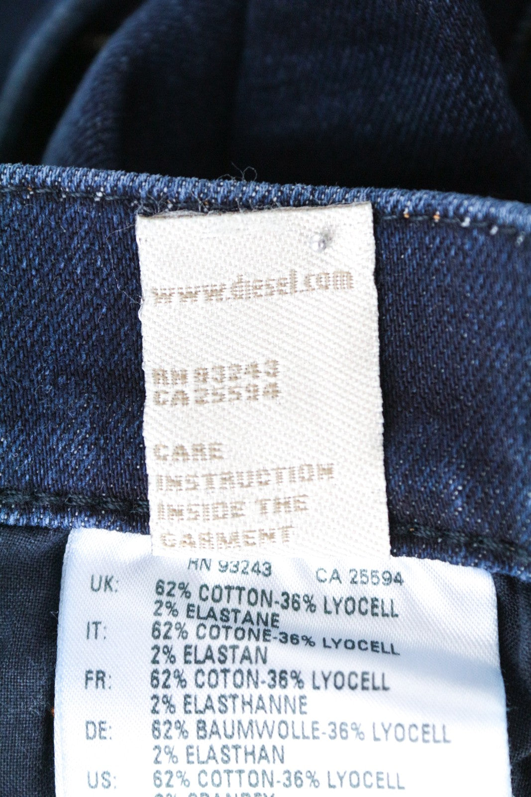 DIESEL Alys 084ZC moteriški W27 L32 mėlyni tiesaus kirpimo džinsai iš medvilnės