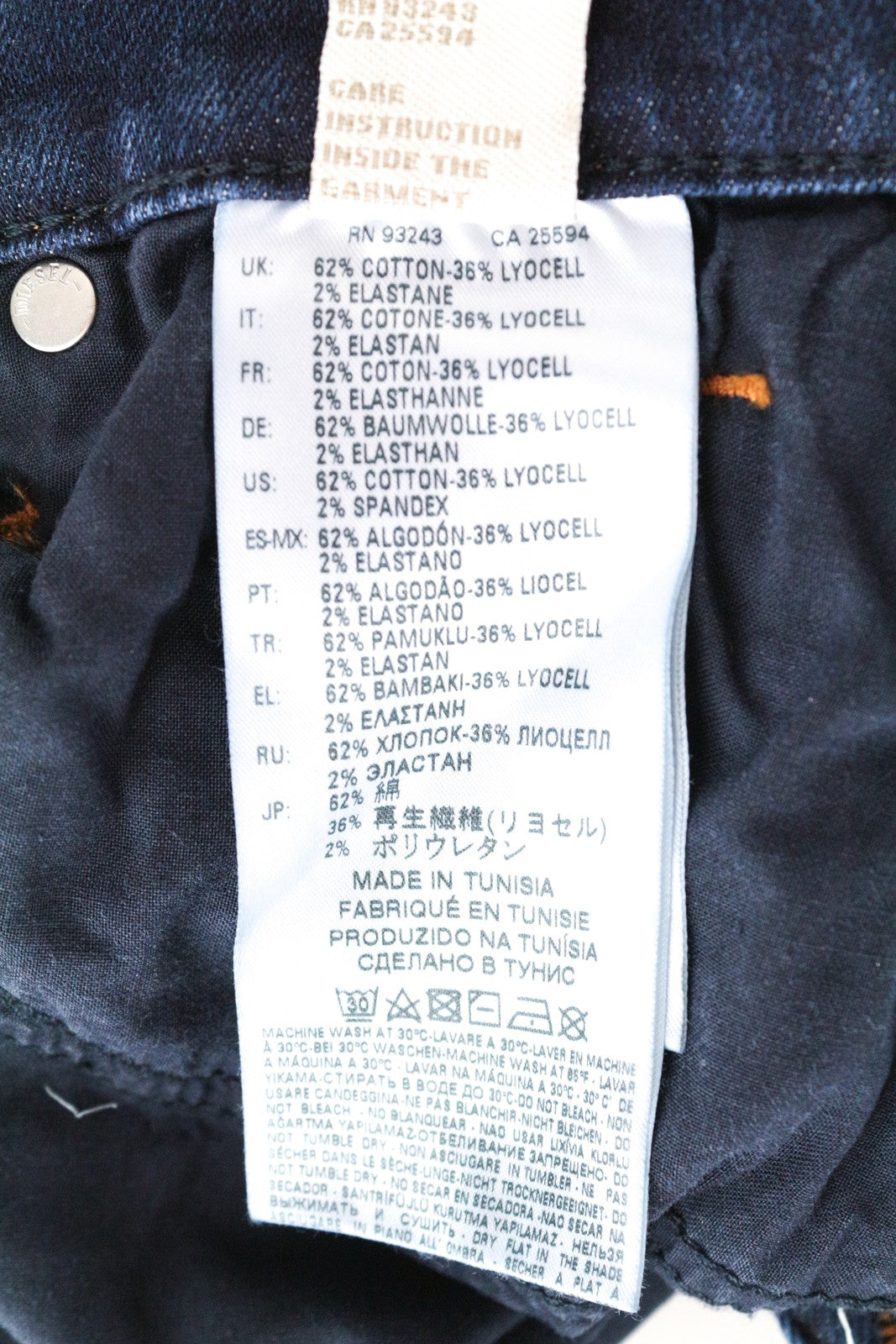 DIESEL Alys 084ZC moteriški W27 L32 mėlyni tiesaus kirpimo džinsai iš medvilnės