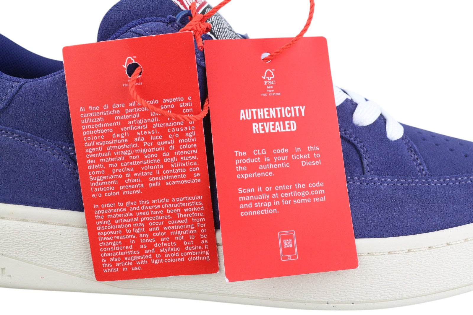 DIESEL S-Sinna žemakulniai vyriški sportbačiai, mėlyni, karvės odos, žemakulniai, EU41, RRP 160 € 