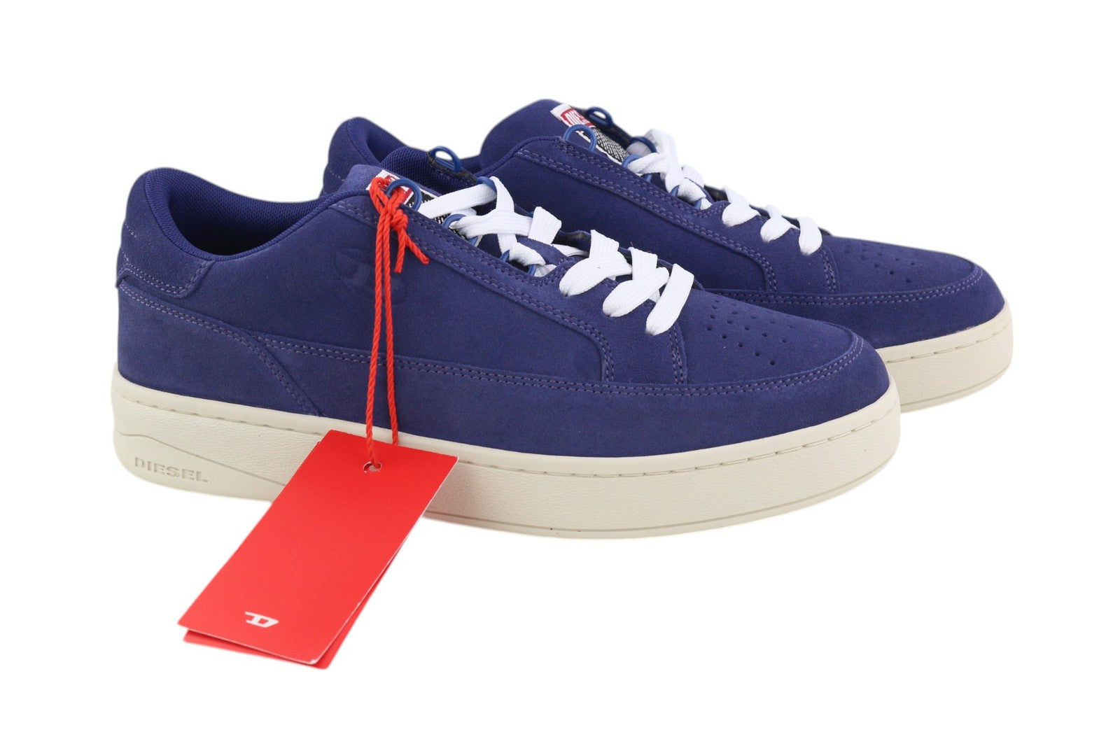 DIESEL S-Sinna žemakulniai vyriški sportbačiai, mėlyni, karvės odos, žemakulniai, EU41, RRP 160 € 