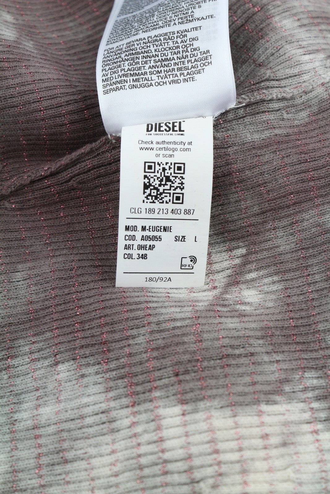 DIESEL M-Eugenie moteriška suknelė L, skalbtos bordo spalvos, blizganti, briaunuota, trumpa. RRP 225 €. 