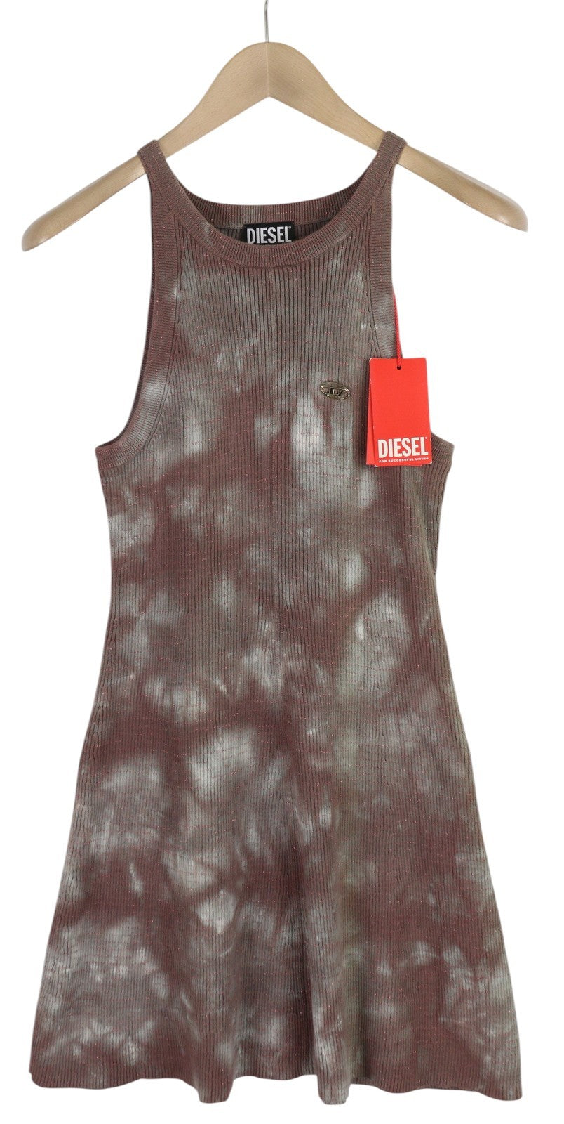 DIESEL M-Eugenie moteriška suknelė M, skalbtos bordo spalvos, blizganti, RRP 225 €, tamprūs šortai 