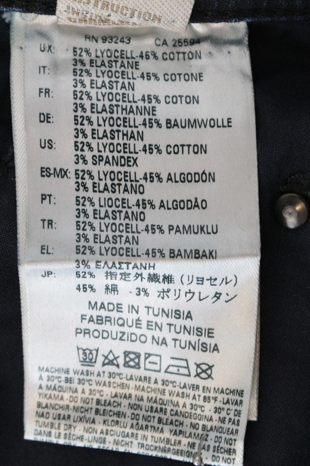 DIESEL Krooley CB-NE 0680B vyriški W26 džinsai mėlynai dengti ploni sportiniai margarų kirpimo džinsai 
