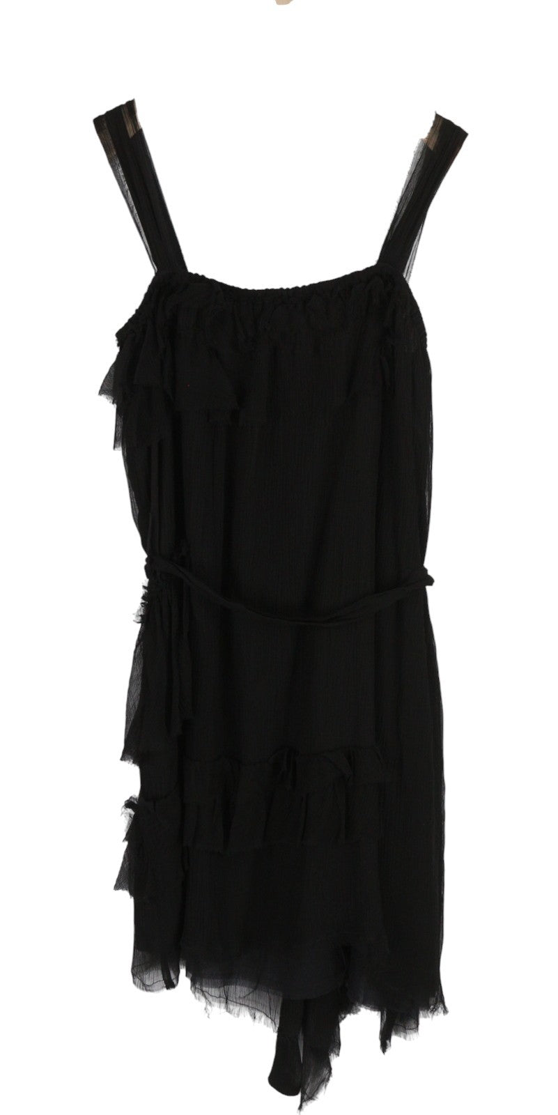 DIESEL D-Giuly moteriška suknelė S, juoda, be rankovių, asimetriška, raukta, rekomenduojama kaina – 275 € 