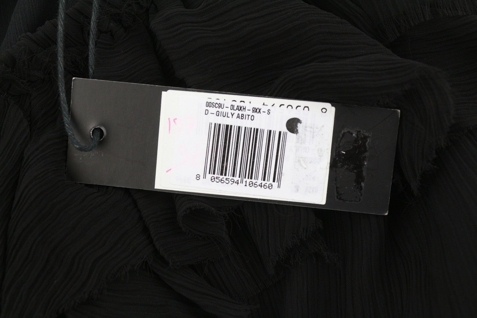 DIESEL D-Giuly moteriška suknelė S, juoda, be rankovių, asimetriška, raukta, rekomenduojama kaina – 275 € 