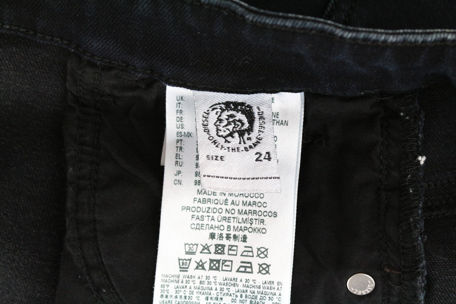 DIESEL D-Eiselle 069GL Women's Jeans W24 L30 Blue Stretch Fit Straight Leg