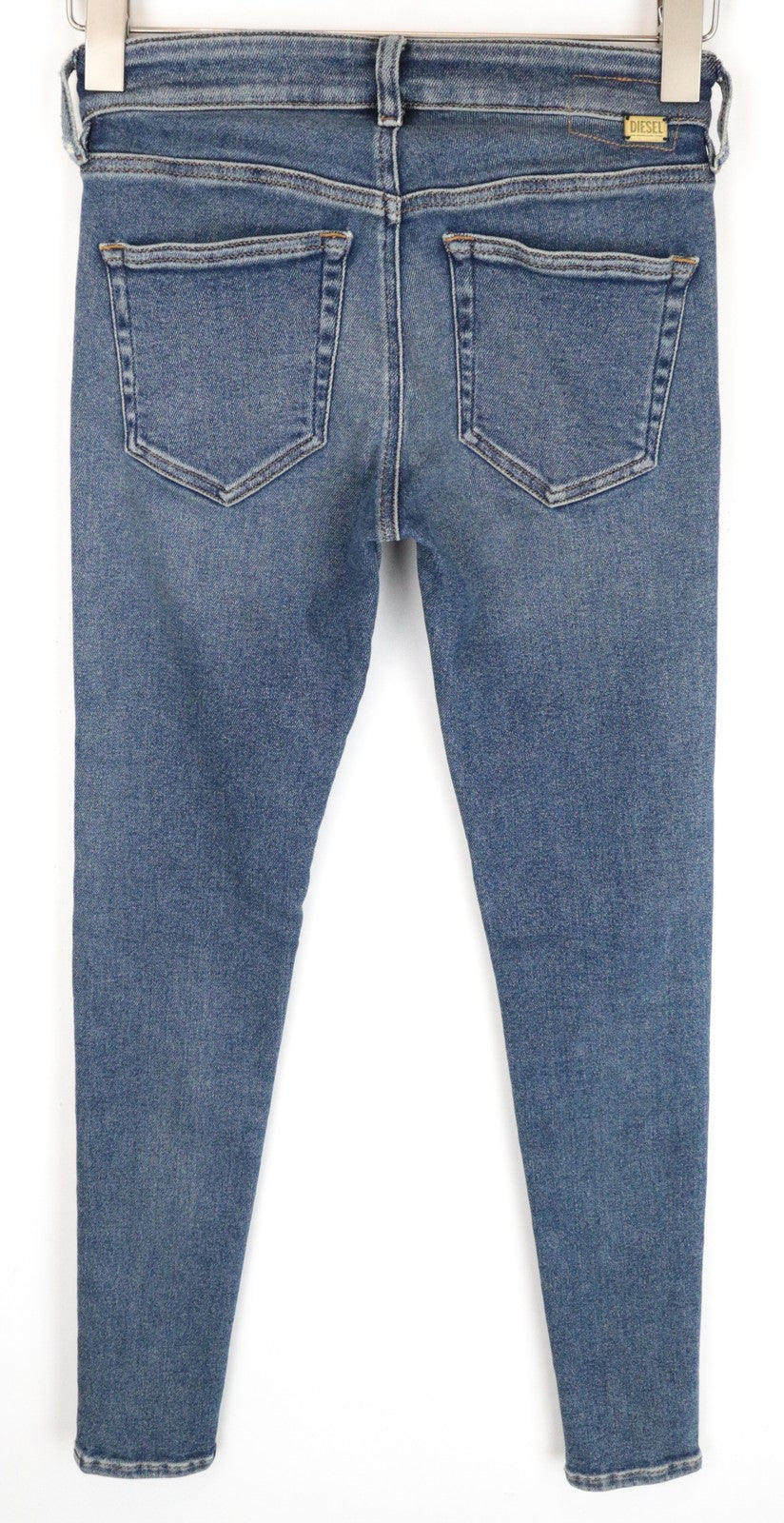 DIESEL Slandy 083AL moteriški džinsai W26/L32 itin aptempti medvilniniai tamprūs džinsai mėlyni 
