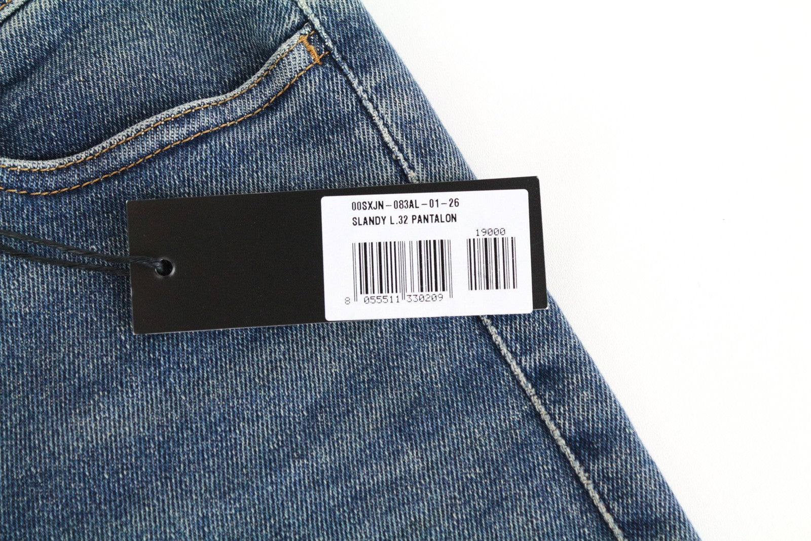 DIESEL Slandy 083AL moteriški džinsai W26/L32 itin aptempti medvilniniai tamprūs džinsai mėlyni 