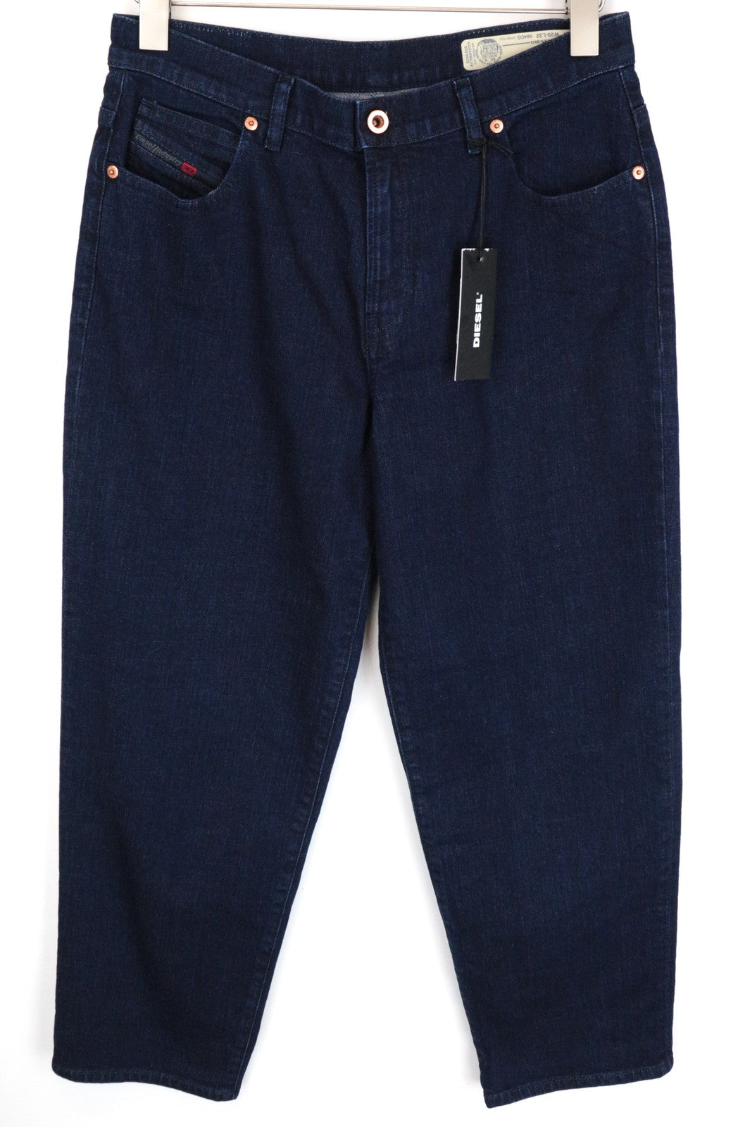 DIESEL Niclah 084CG moteriški džinsai W30/L32 tiesūs mėlyni tamprūs aukštu juosmeniu 