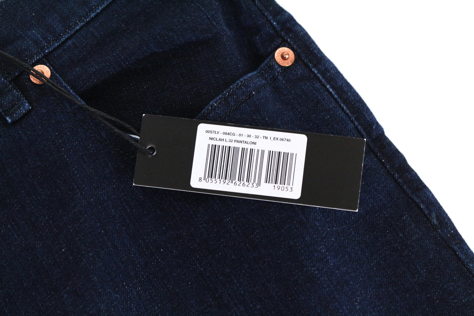 DIESEL Niclah 084CG moteriški džinsai W30/L32 tiesūs mėlyni tamprūs aukštu juosmeniu 