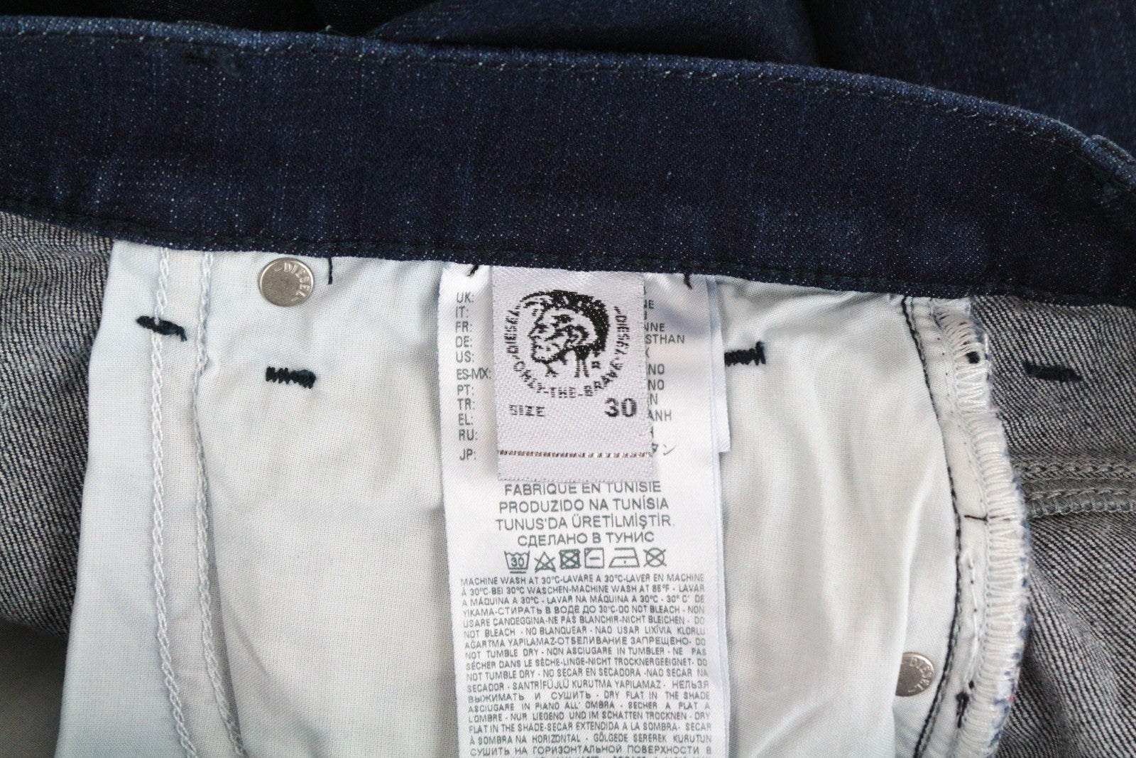 DIESEL Niclah 084CG moteriški džinsai W30/L32 tiesūs mėlyni tamprūs aukštu juosmeniu 