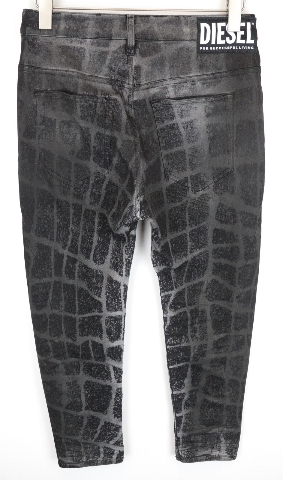 DIESEL D-Fayza-SP-NE 0094M moteriški džinsai W26 Jogg Sweat Low Boyfriend su juodu raštu 