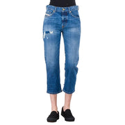 DIESEL Aryel 080AH moteriški džinsai W24/L30 Distress Straight Blue mergaitiškiems, netempiami 