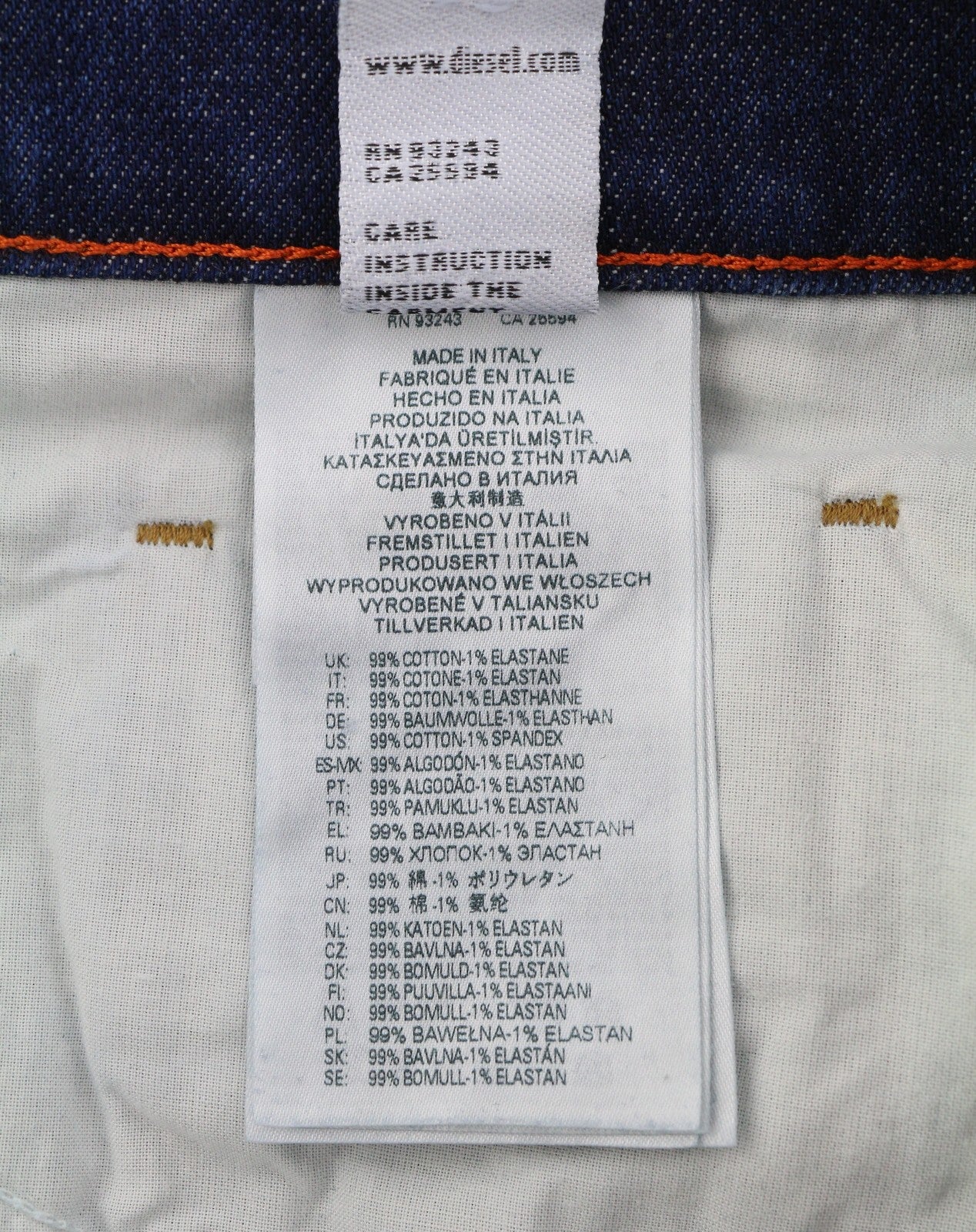 DIESEL D-Strukt 09A13 vyriški džinsai W33/L32 Slim Stretch, RRP 295 €, skalbtos mėlynos spalvos 