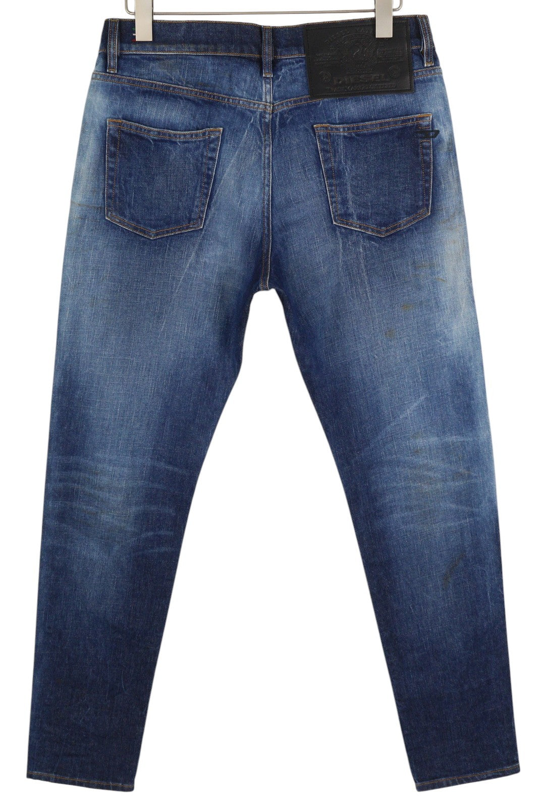 DIESEL D-Strukt 09A13 vyriški džinsai W33/L32 Slim Stretch, RRP 295 €, skalbtos mėlynos spalvos 